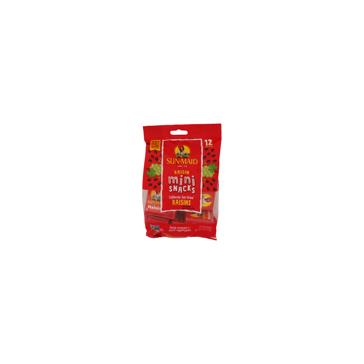 SUN-MAID Mini-Snacks California Sun-Dried Raisin - 0.5 Ounce - 12 Count Image 1 of 4