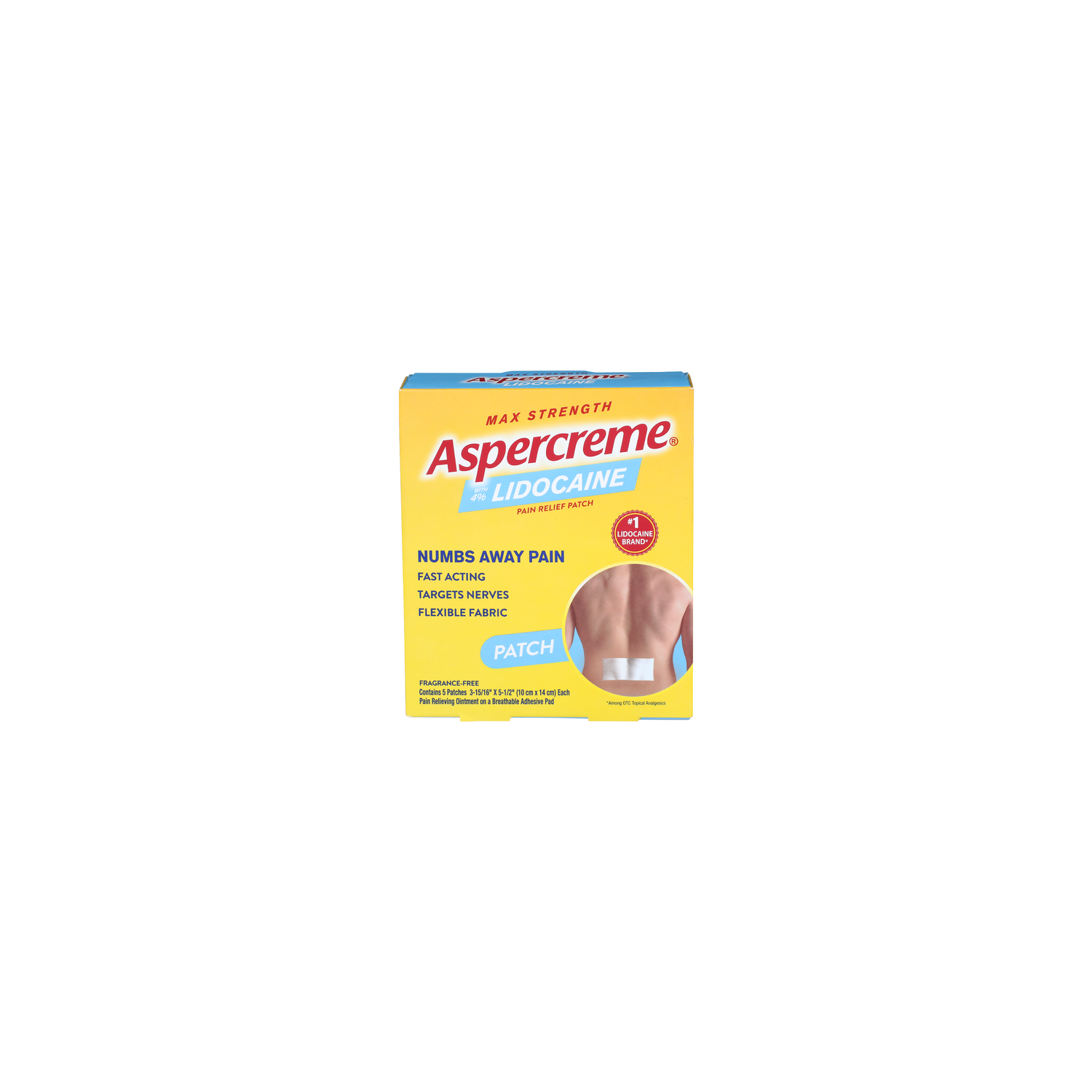 Aspercreme Fragrance-Free Patch Pain Relief - 5 Count Image 1 of 2