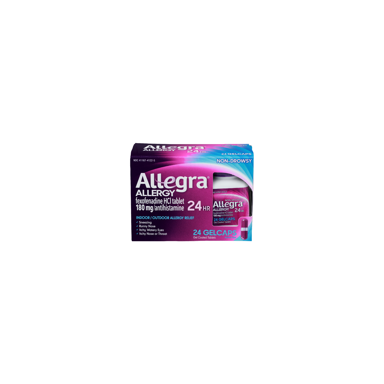 Allegra Indoor Outdoor Allergy Relief Gel Coated Tablets - 24 Count Image 1 of 2
