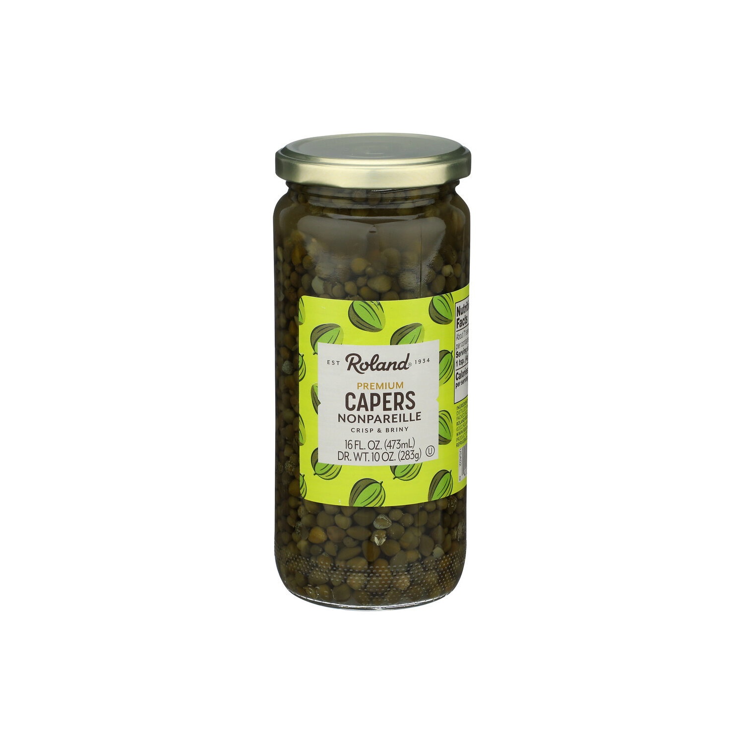 Roland Lemony Zing Sharp Briny Taste Capers Nonpareilles - 16 Fluid Ounce Image 1 of 4