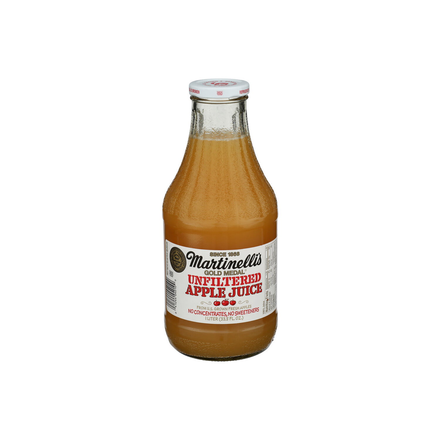 MARTINELLI's Gold Medal Apple Juice Unfiltered - 33.8 Fluid Ounce Image 1 of 4