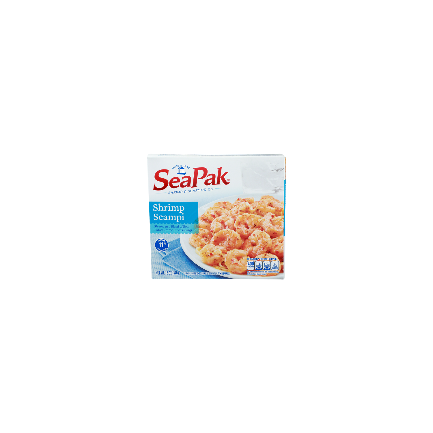 Seapak SHRIMP & SEAFOOD CO. Shrimp In A Blend Of Real Butter, Garlic & Seasonings Scampi - 12 Ounce Image 1 of 4