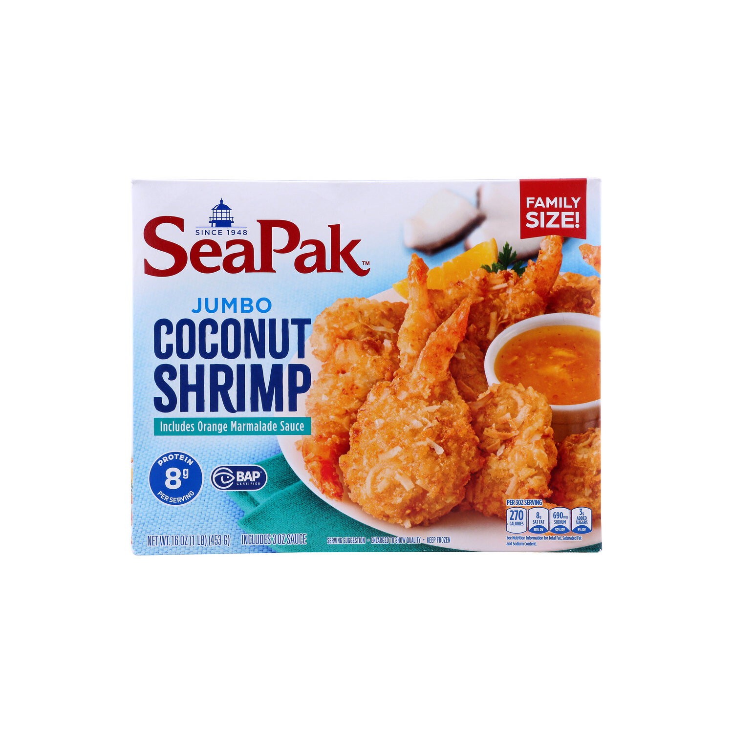Seapeak Jumbo Coconut Shrimp - 16 Ounce Image 1 of 4