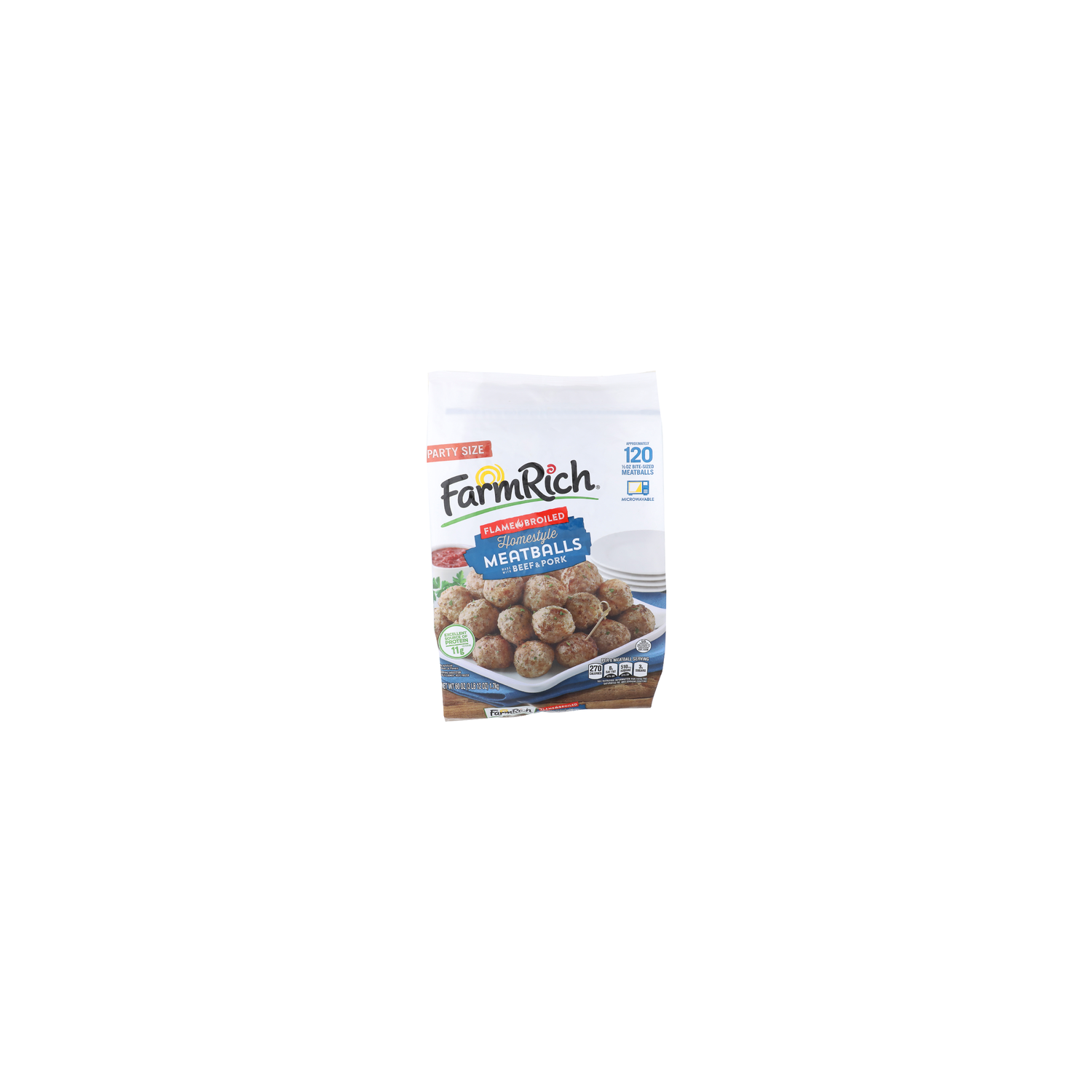 Farmrich Homestyle Flame Broiled Meatballs - 60 Ounce - Brookshire's