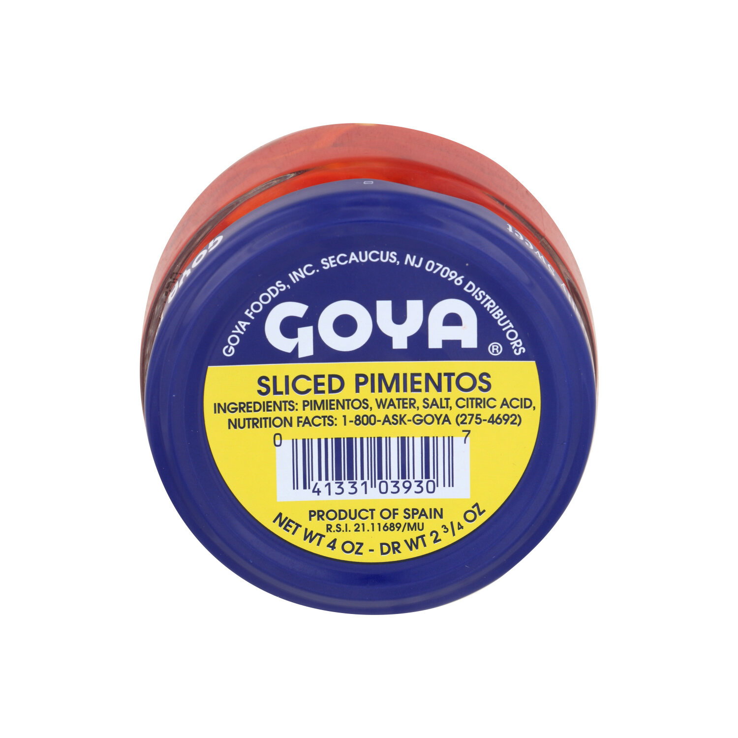 Goya Sliced Pimientos - 4 Ounce Image 1 of 3