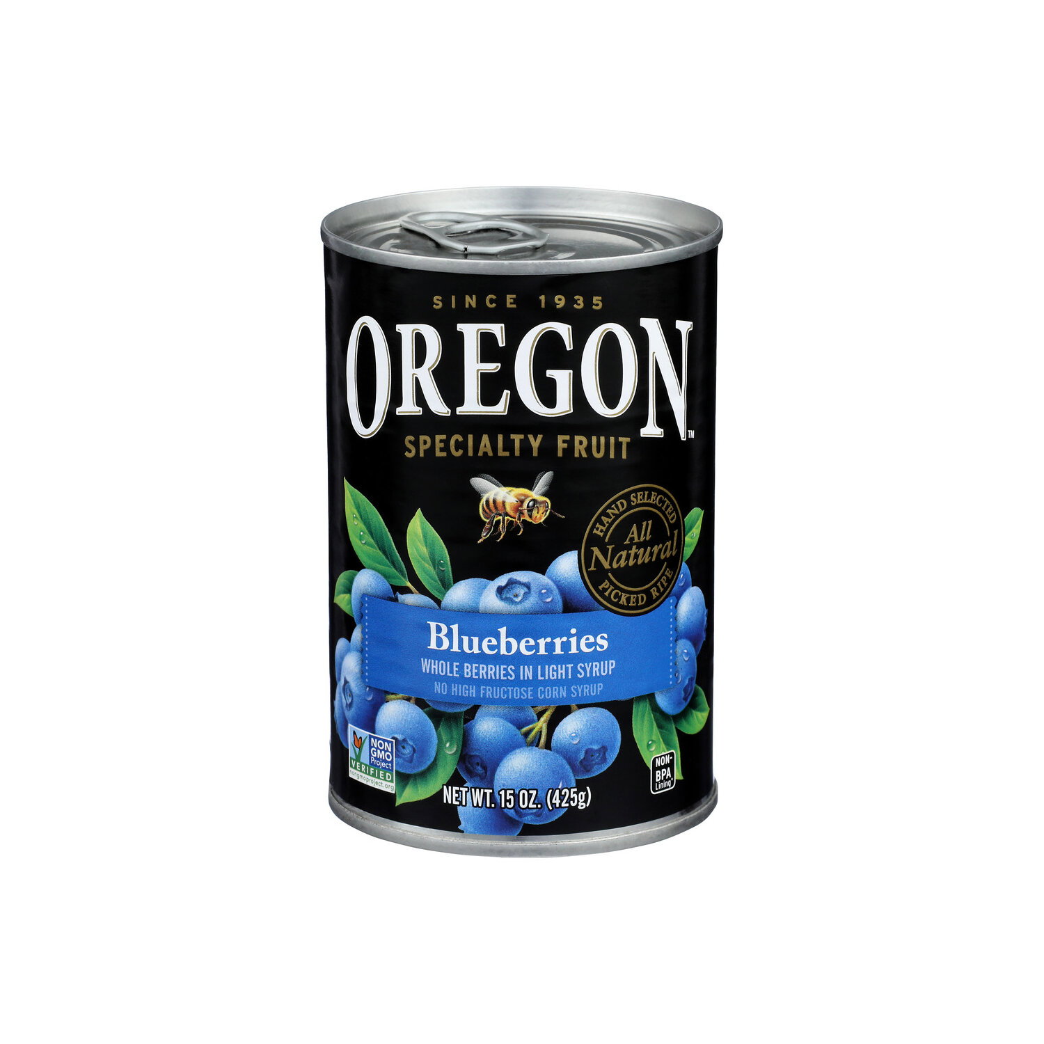 Oregon Specialty Fruit Whole Berries In Light Syrup Blueberries - 15 Ounce Image 1 of 4
