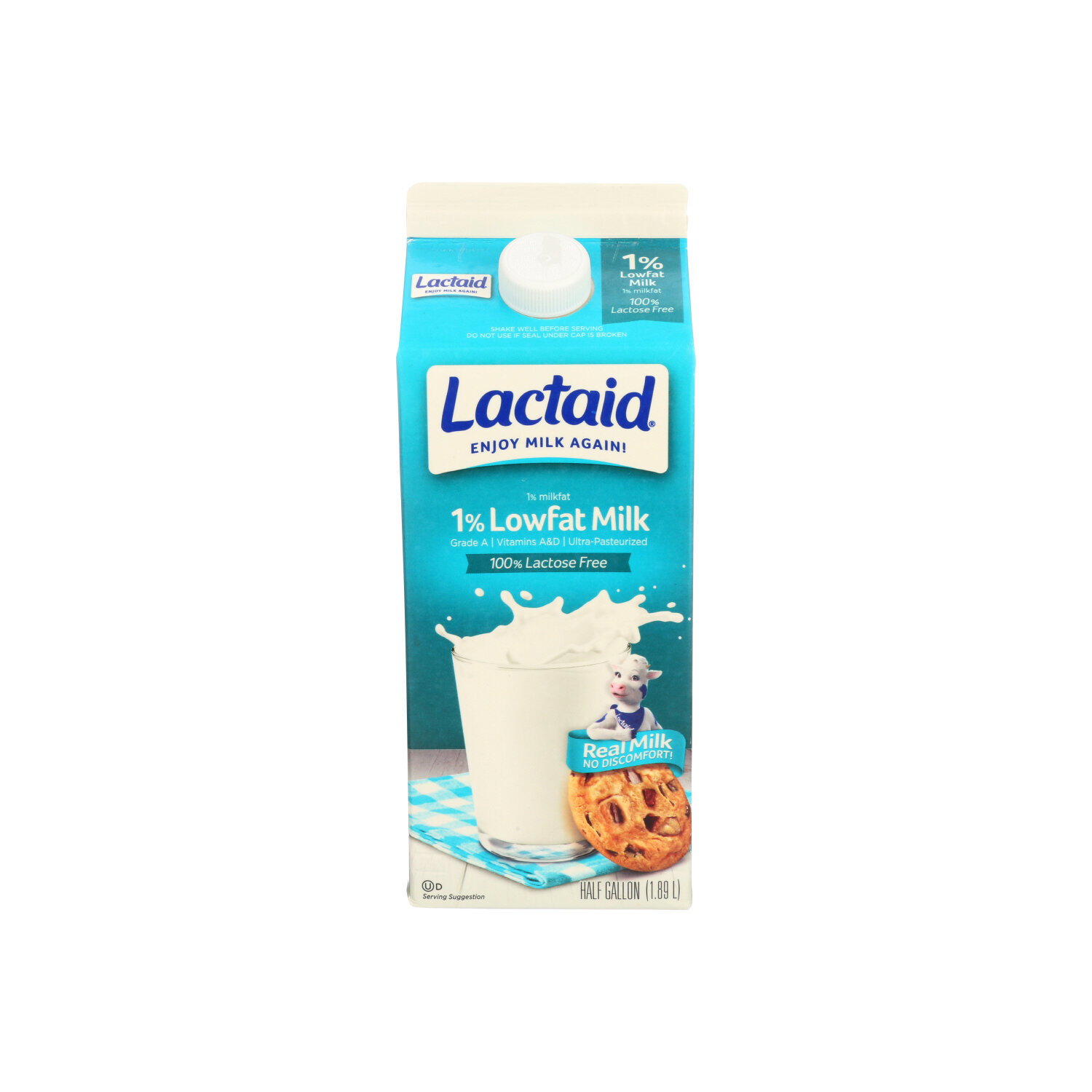 Lactaid Milk 1% Lowfat 100% Lactose Free - Half Gallon - Super 1 Foods