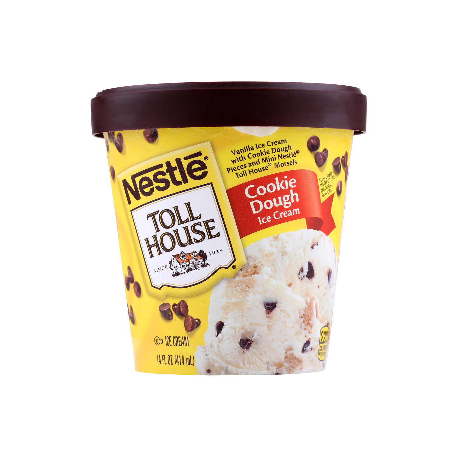 Toll House Frozen Dairy Dessert, Cookie Dough - 14 Fluid Ounce Image 1 of 2