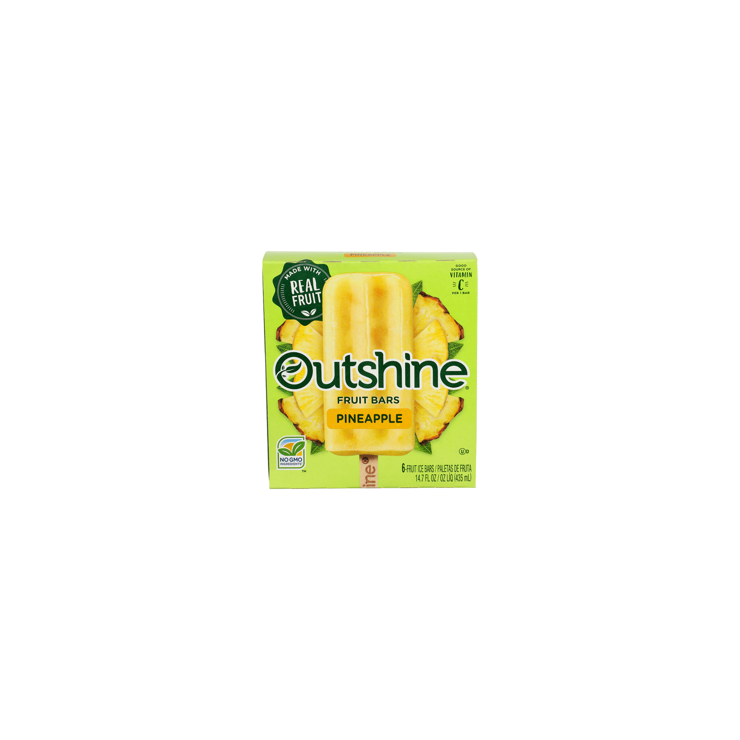 Outshine Pineapple Fruit Bars - 2.45 Fluid Ounce - 6 Count Image 1 of 4