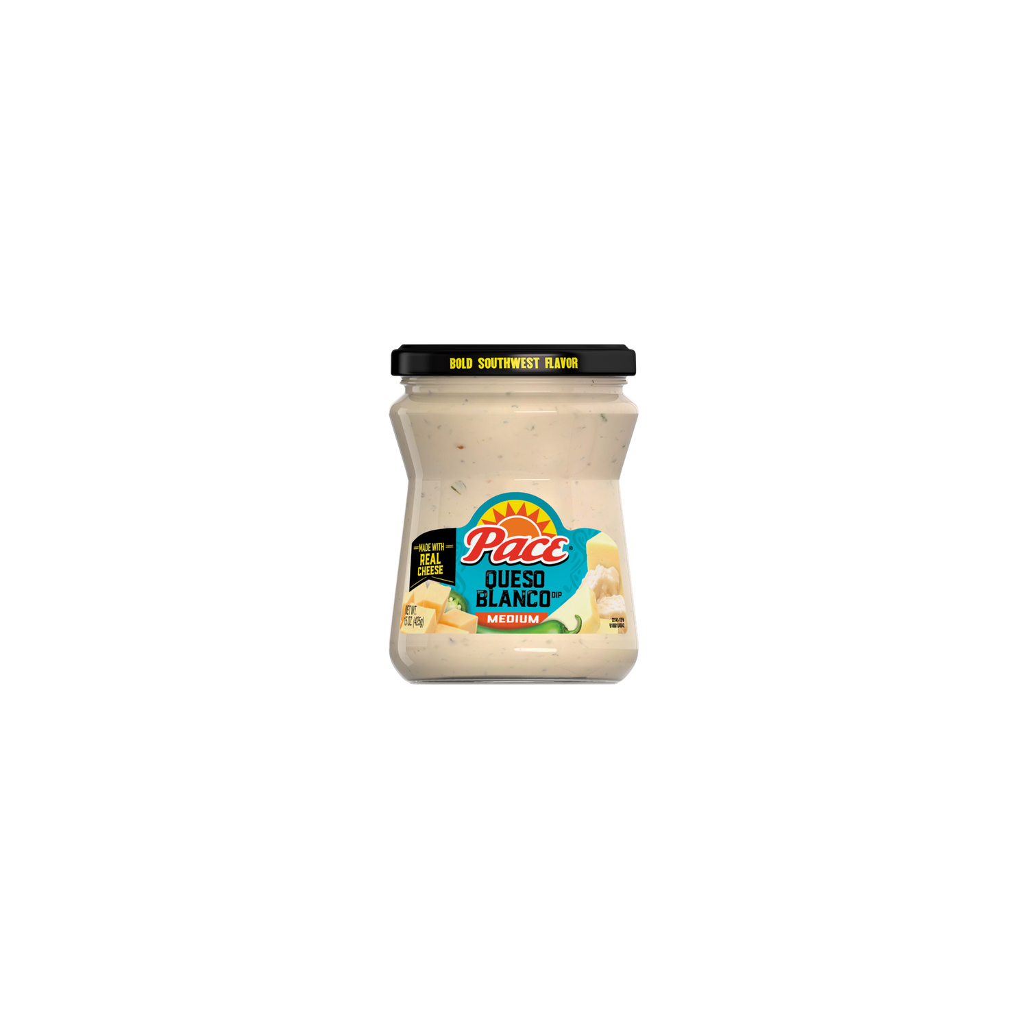 Pace Medium Queso Blanco Cheese Dip, Jar - 15 Ounce Image 1 of 2