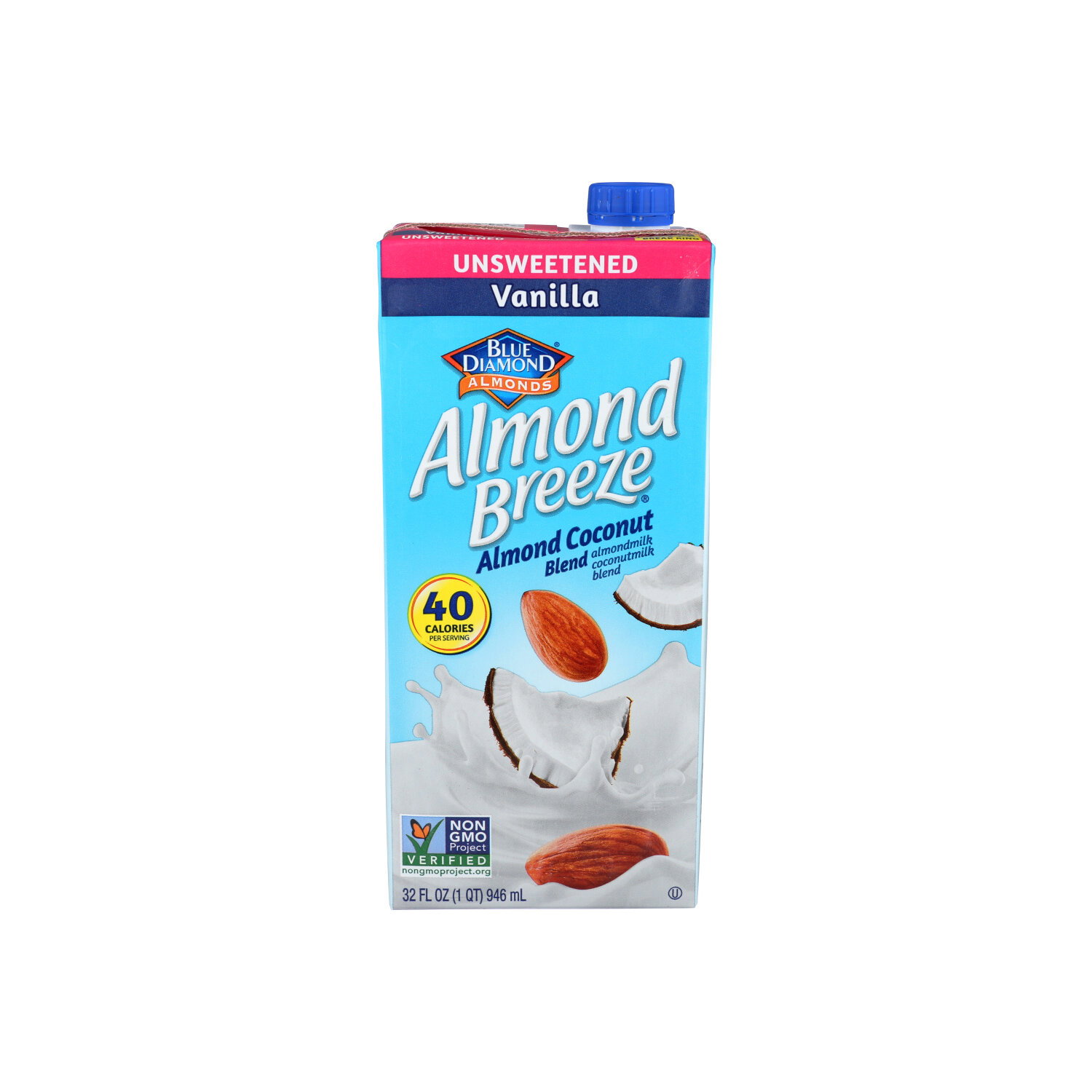 Almond Breeze Almond Coconut Blend Unsweetened Vanilla - 32 Fluid Ounce Image 1 of 2