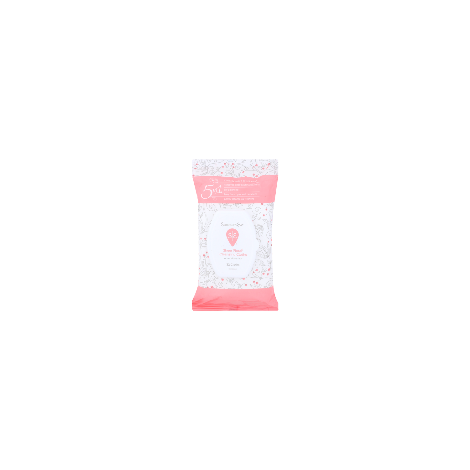 SUMMER's Eve Sheer Floral For Sensitive Skin Cleansing Cloths - 32 Count Image 1 of 3