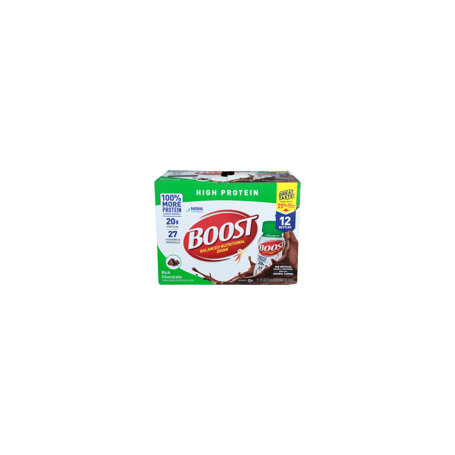 Boost Rich Chocolate High Protein Balanced Nutritional Drink - 0.667 Fluid Ounce - 12 Count Image 1 of 4