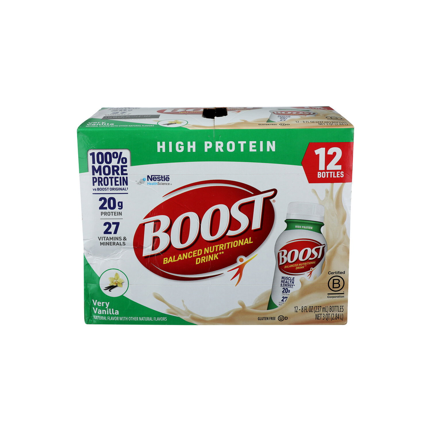 BOOST Very Vanilla High Protein Nutritional Drink - 0.25 Quart - 12 Count - Brookshire's BOOST Very Vanilla High Protein Nutritional Drink - 0.25 Quart - 12 Count - Brookshire's