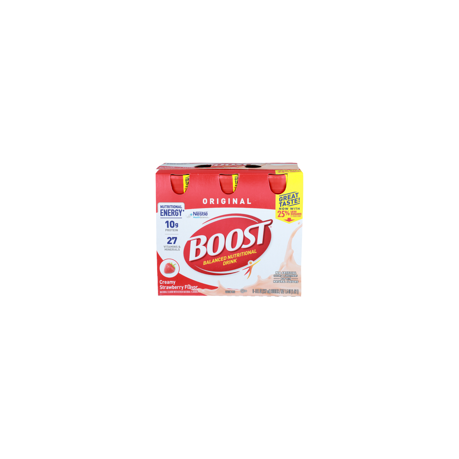 Boost Creamy Strawberry Flavor Original Balanced Nutritional Drink - 8 Fluid Ounce - 6 Count Image 1 of 4