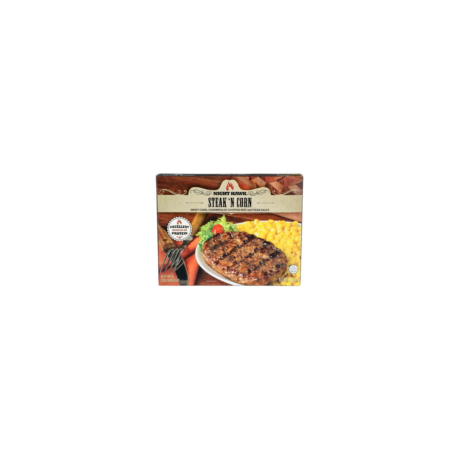 Night Hawk Sweet Corn, Charbroiled Chopped Beef And Steak Sauce 'n Corn - 7.15 Ounce Image 1 of 4