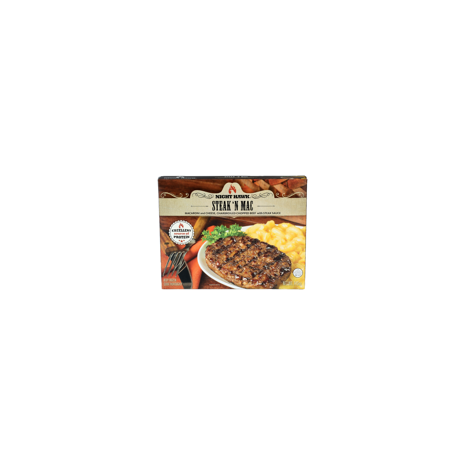 Night Hawk Macaroni And Cheese, Charbroiled, Chopped Beef With Streak Sauce Steak 'n Mac - 7.15 Ounce Image 1 of 4