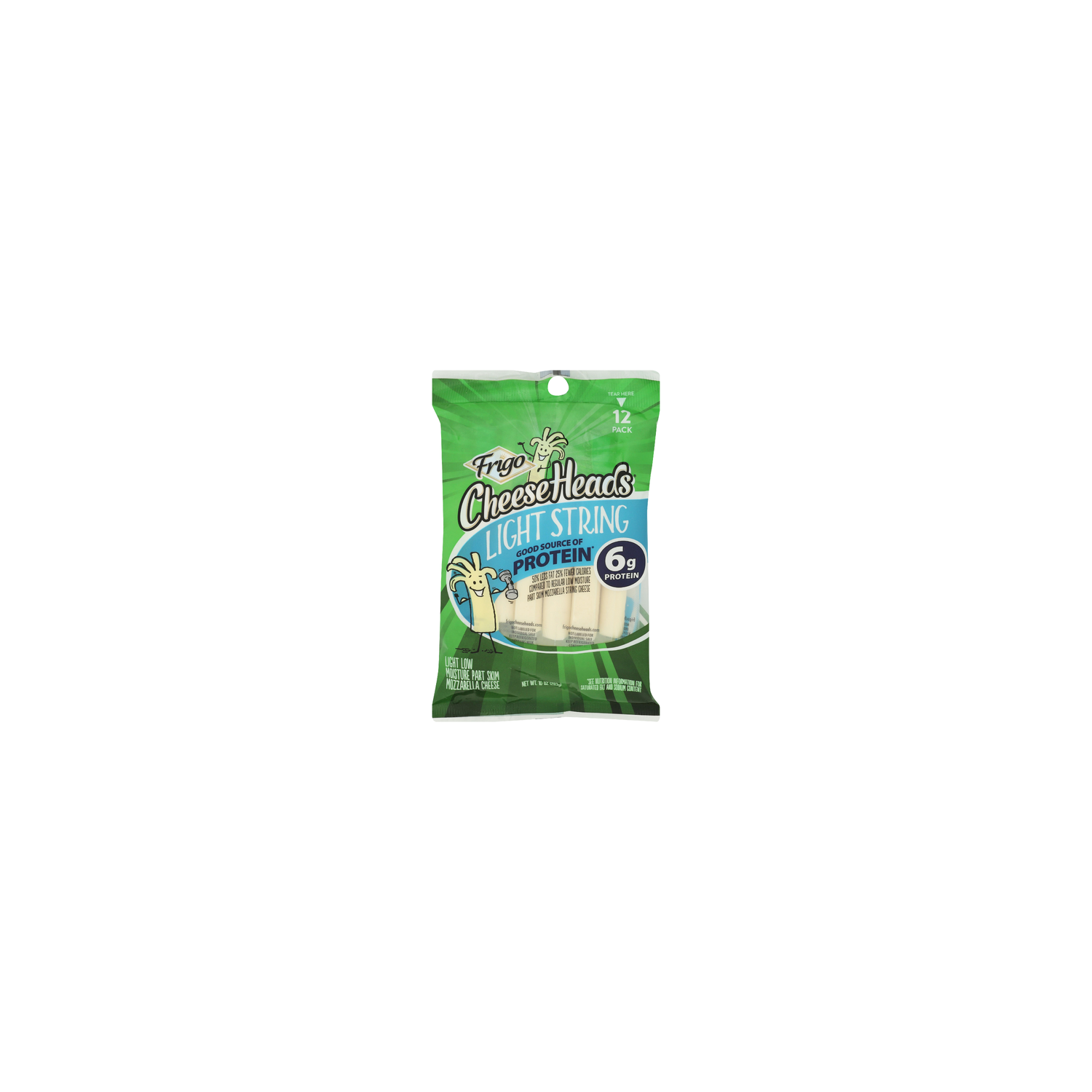 Frigo Cheese Heads Light String Low Moisture Part Skim Mozzarella Cheese - 0.833 Ounce - 12 Count Image 1 of 4