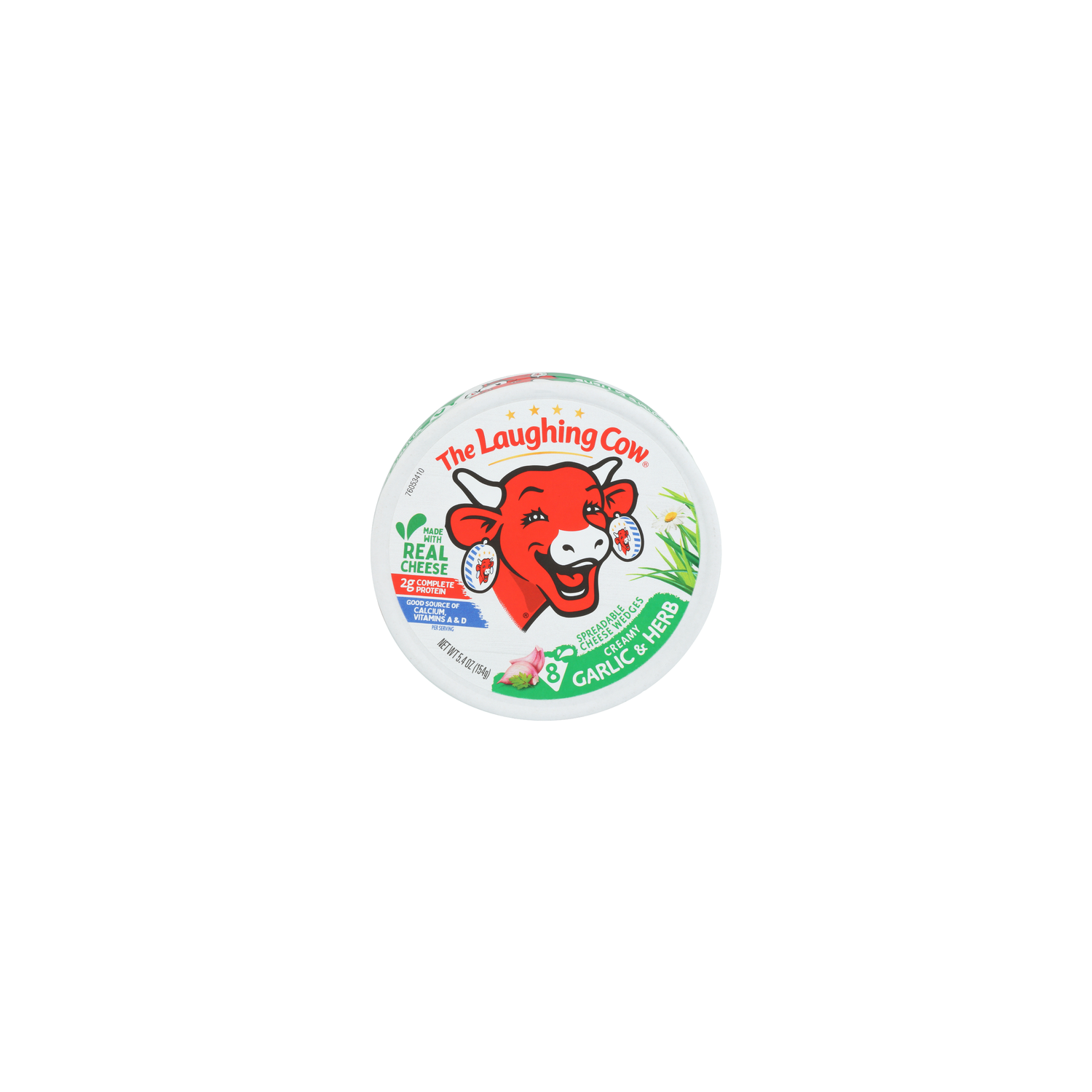 Laughing Cow Cheese Garlic & Herb Spreadable Tlc Creamy And Wedges 8P - 0.675 Ounce - 8 Count Image 1 of 4