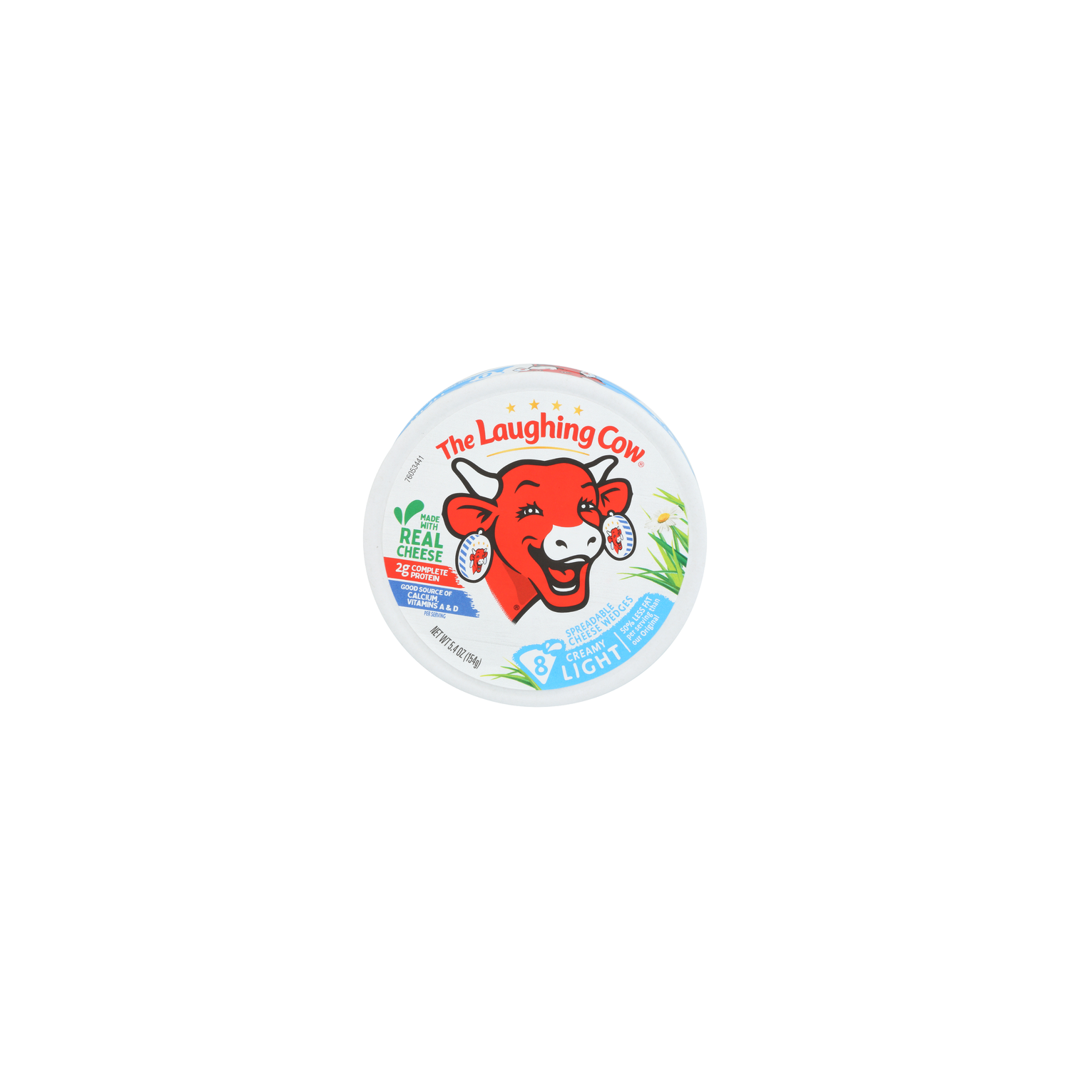 Laughing Cow Cheese Swiss Spreadable Tlc Creamy Light Wedges 8P - 0.675 Ounce - 8 Count Image 1 of 4