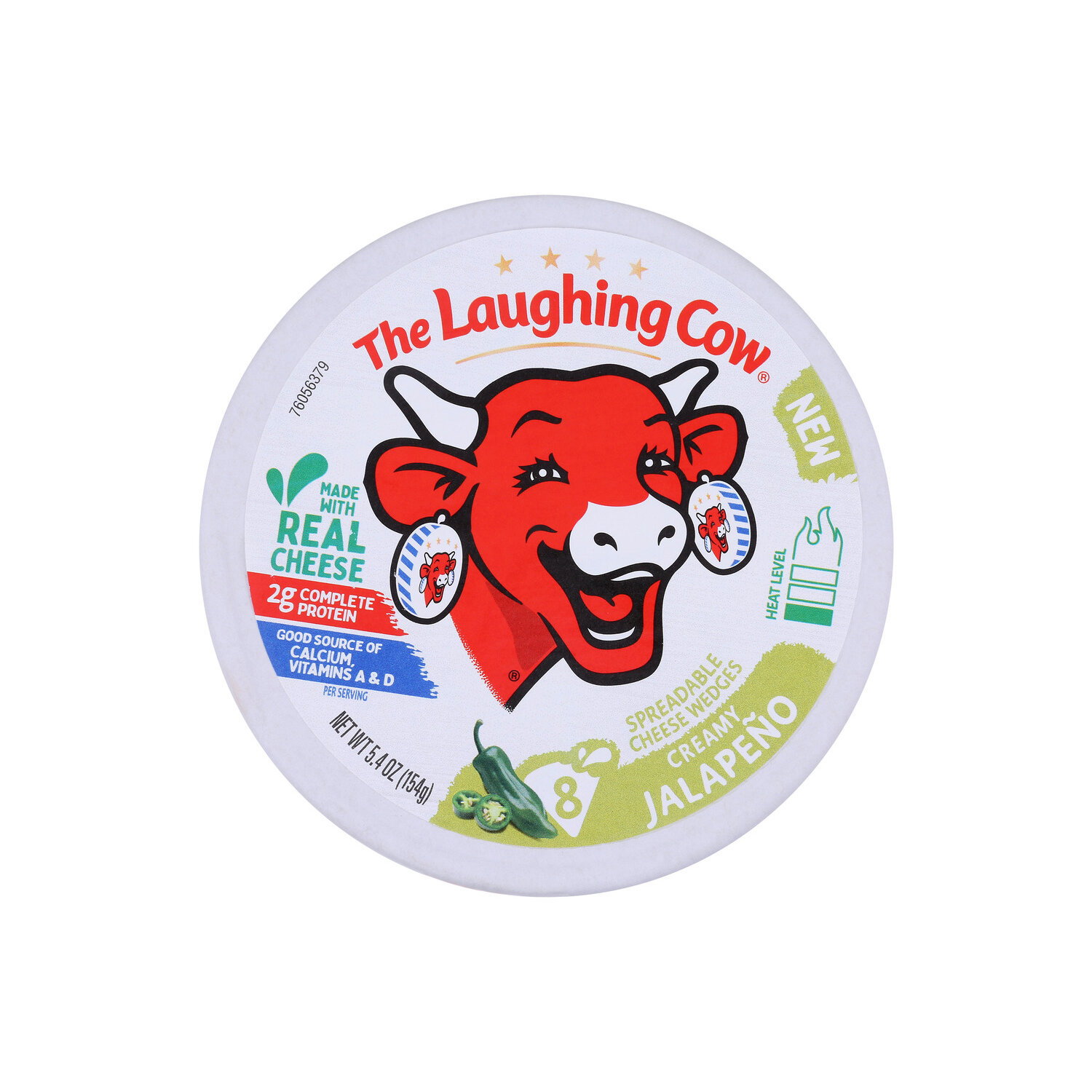 The Laughing Cow Creamy Jalapeño Spreadable Cheese Wedges - 0.675 Ounce - 8 Count Image 1 of 4