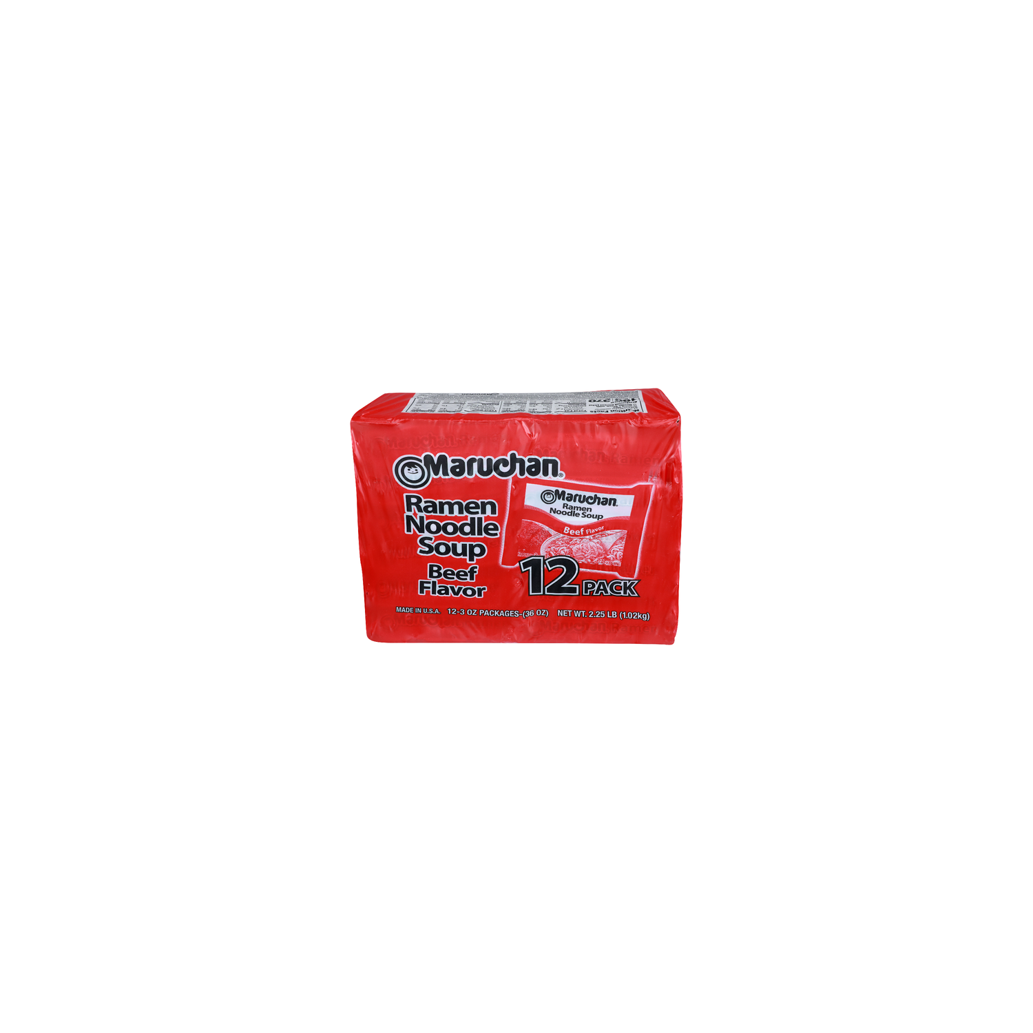 Maruchan Beef Flavor Ramen Noodle Soup 12 Pack - 2.854 Ounce - 12 Count Image 1 of 4