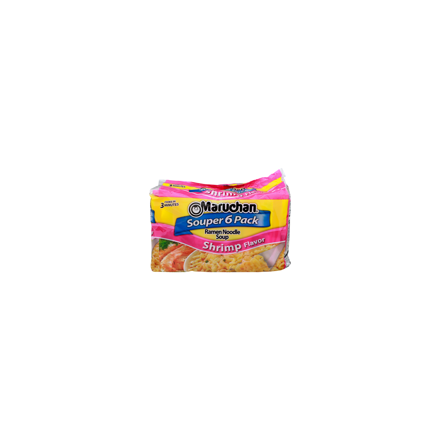 Maruchan Shrimp Flavor Souper 6 Pack Ramen Noodle Soup - 3 Ounce - 6 Count Image 1 of 4