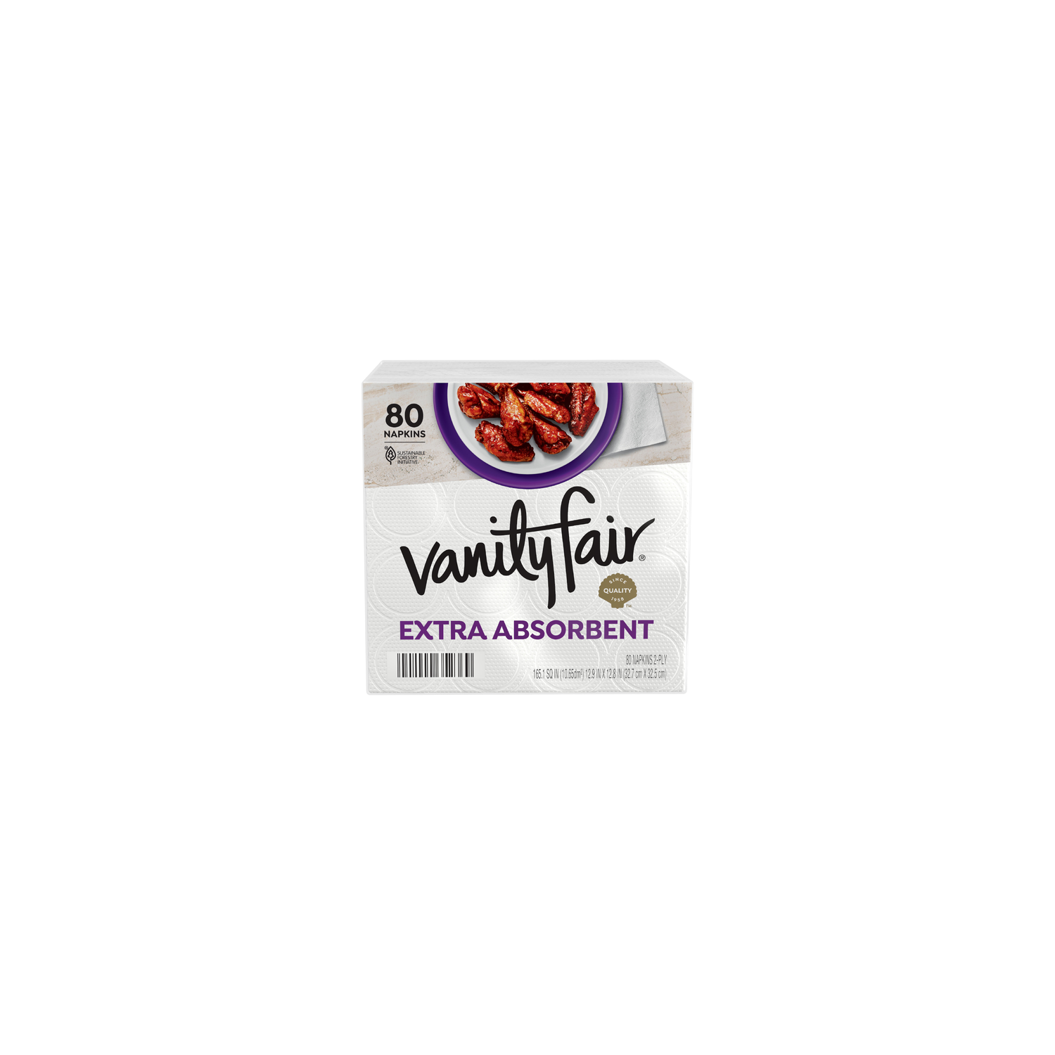 Vanity Fair Napkin Extra Absorbent Paper Napkins - 80 Count Image 1 of 2