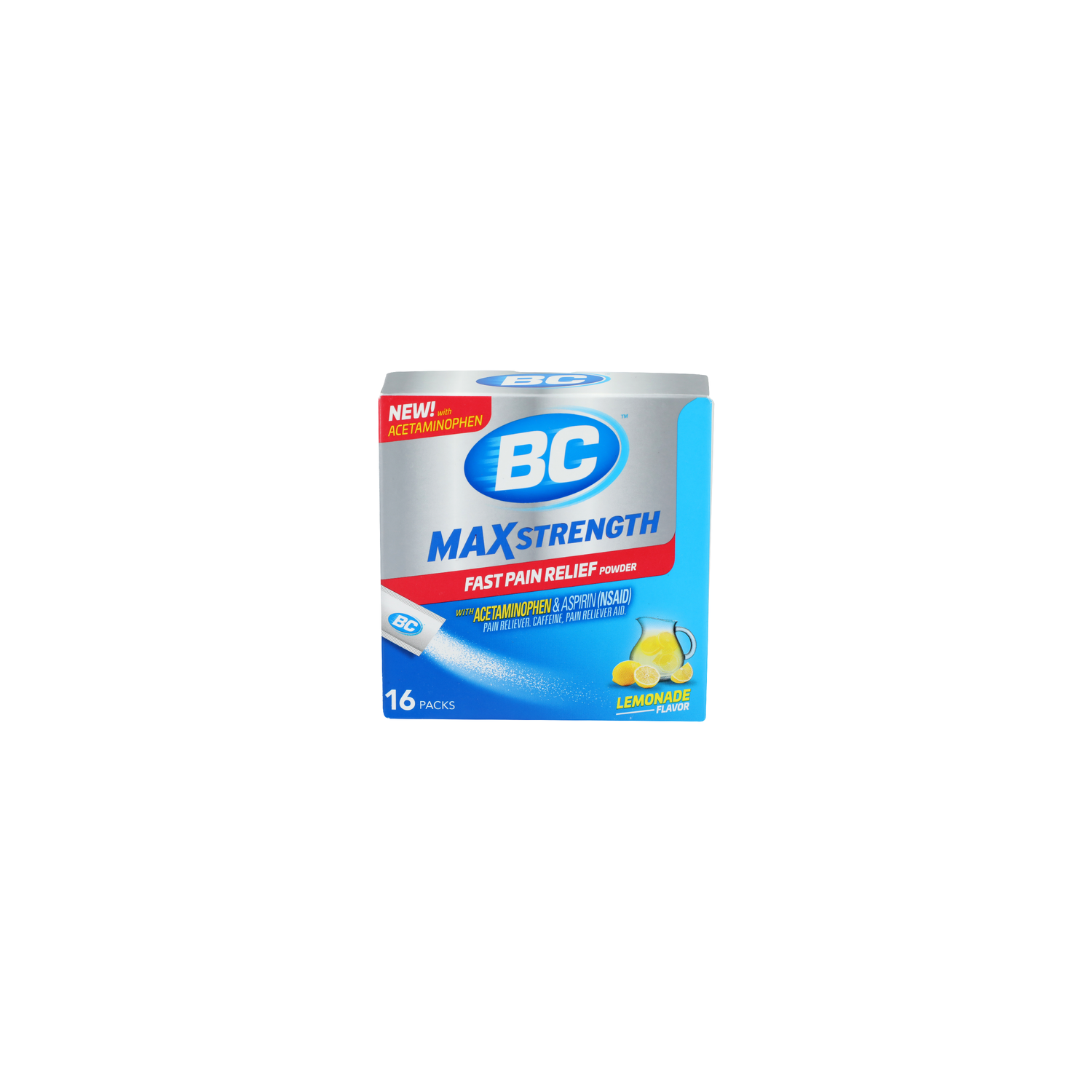 Bc Lemonade Flavor Max Strength Fast Pain Relief Powder - 16 Count Image 1 of 2