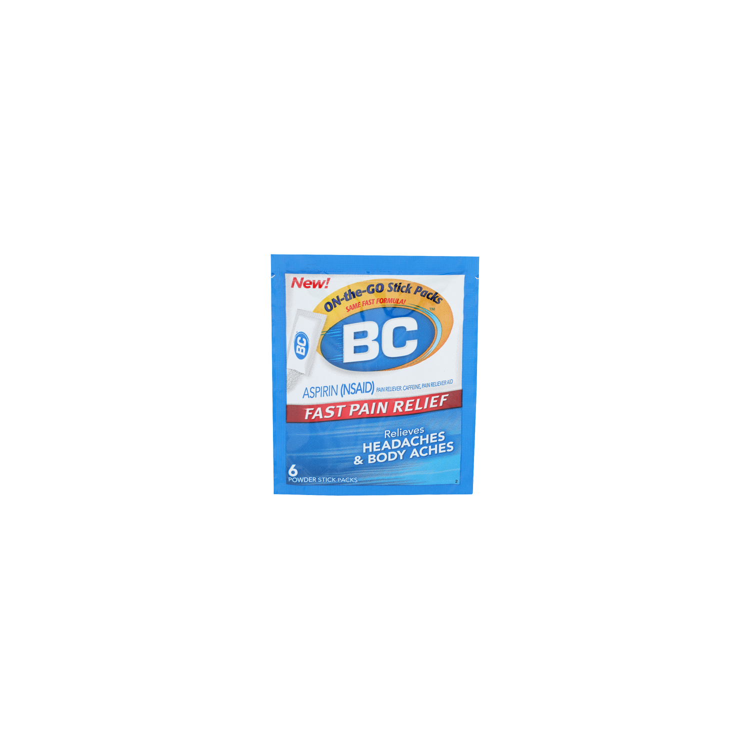 BC Headaches & Body Aches Fast Acting Pain Relief Powder Packets - 6 Count Image 1 of 3