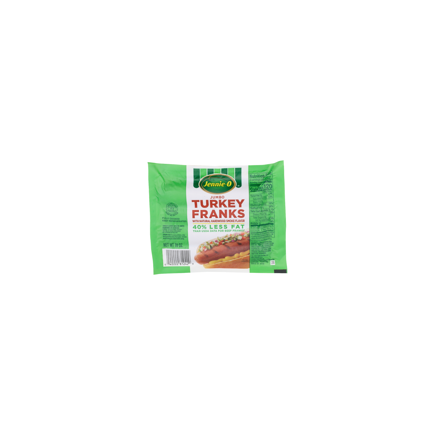 JENNIE-O Natural Hardwood Smoke Flavor Jumbo Turkey Franks - 16 Ounce Image 1 of 4