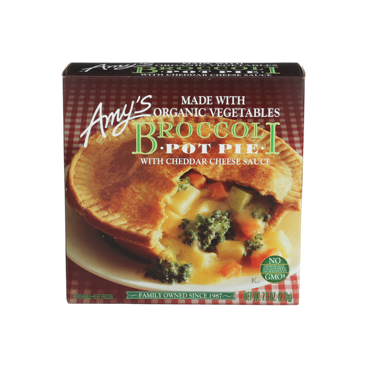 AMY's Frozen Pot Pie Broccoli - 7.5 Ounce Image 1 of 2