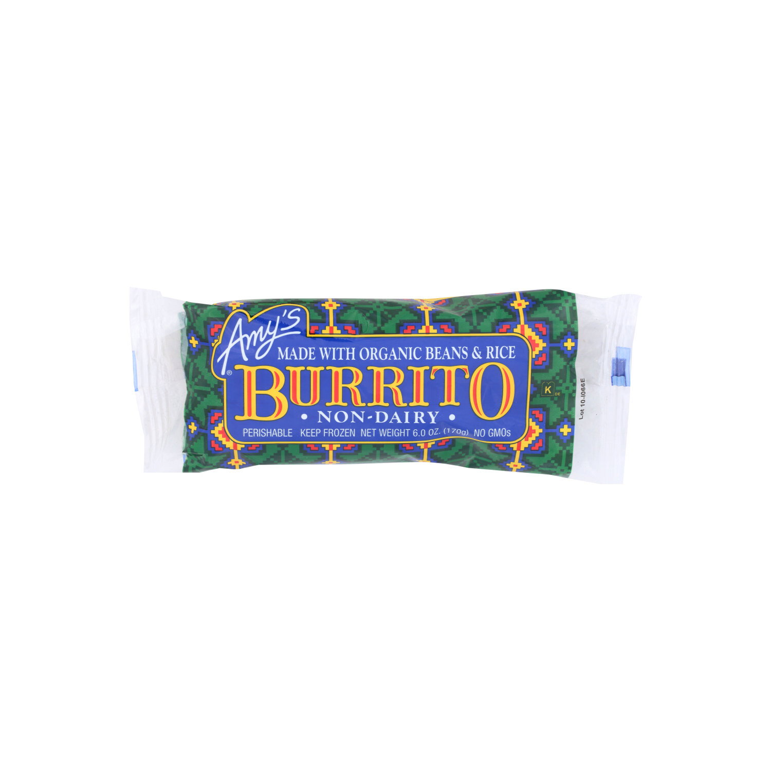 AMY's Bean & Rice Burrito Non Dairy - 6 Ounce Image 1 of 2