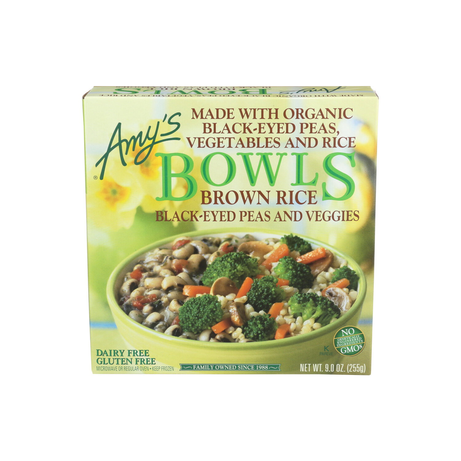 AMY's Frozen Bowl Brown Rice-Black-Eyed Peas And Veggies - 9 Ounce Image 1 of 2