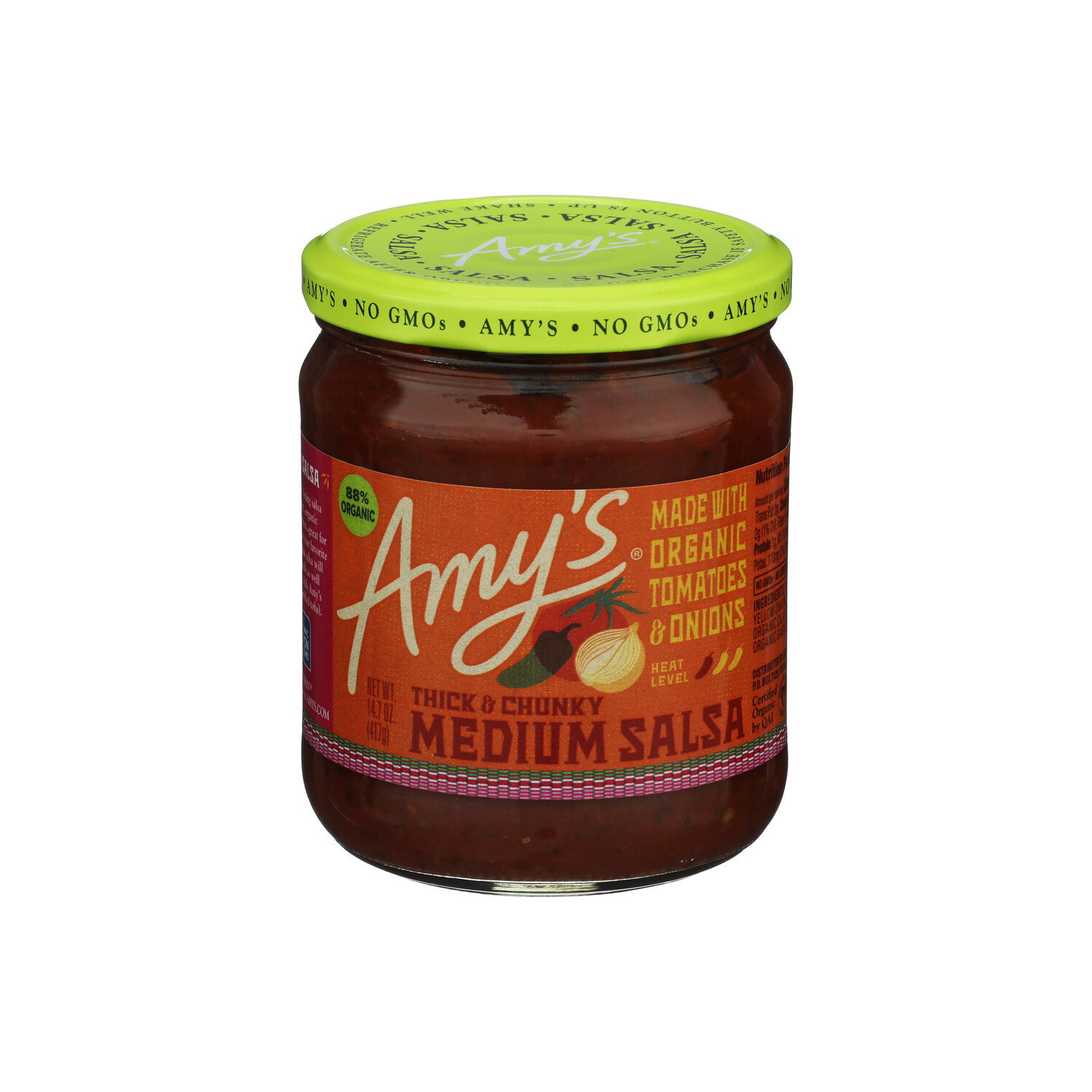 AMY's Salsa Medium - 14.7 Ounce Image 1 of 4