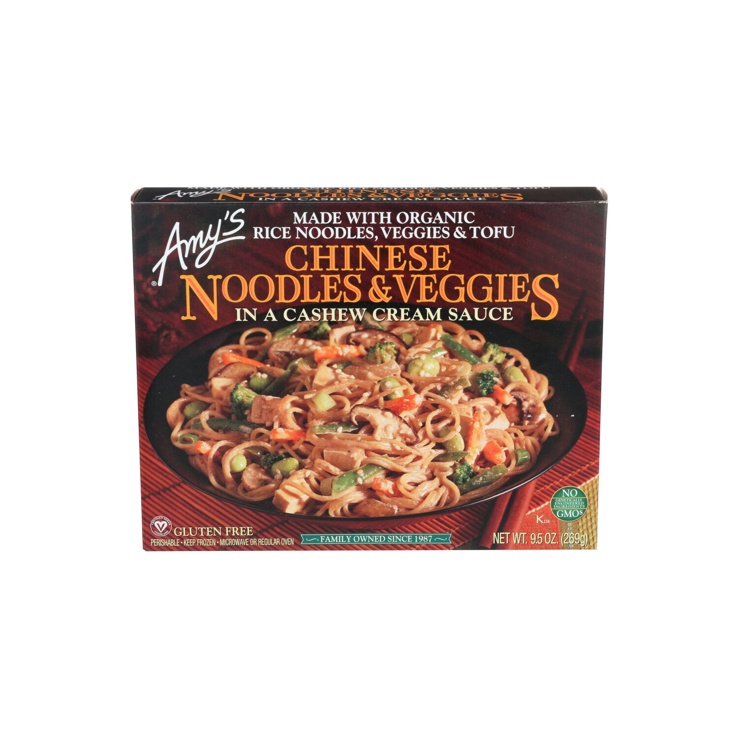 AMY's Frozen Entree Chinese Noodles & Veggies - 9.5 Ounce - 1 Count Image 1 of 2