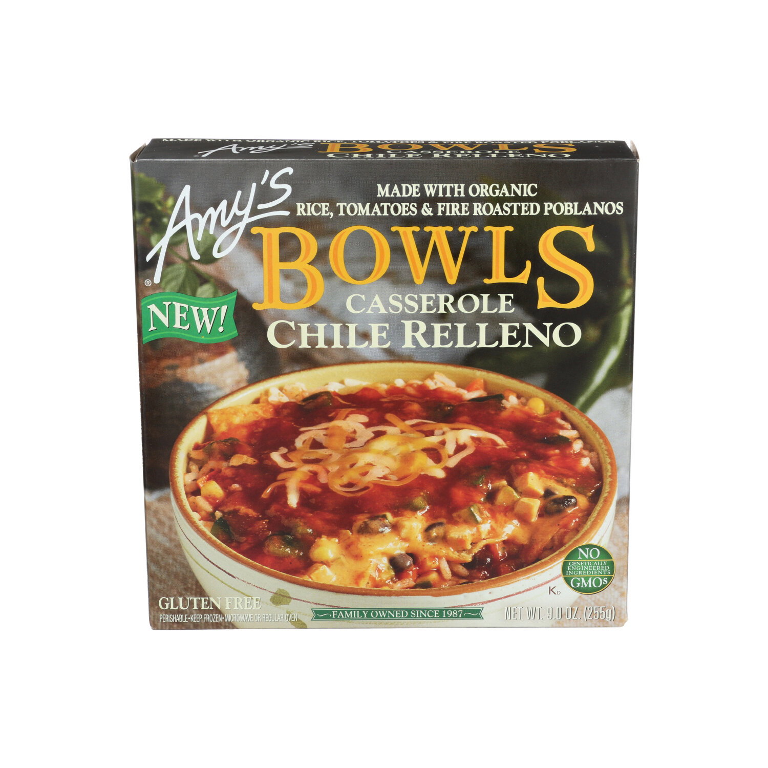 AMY's Frozen Bowl Chile Relleno Casserole - 9 Ounce Image 1 of 2