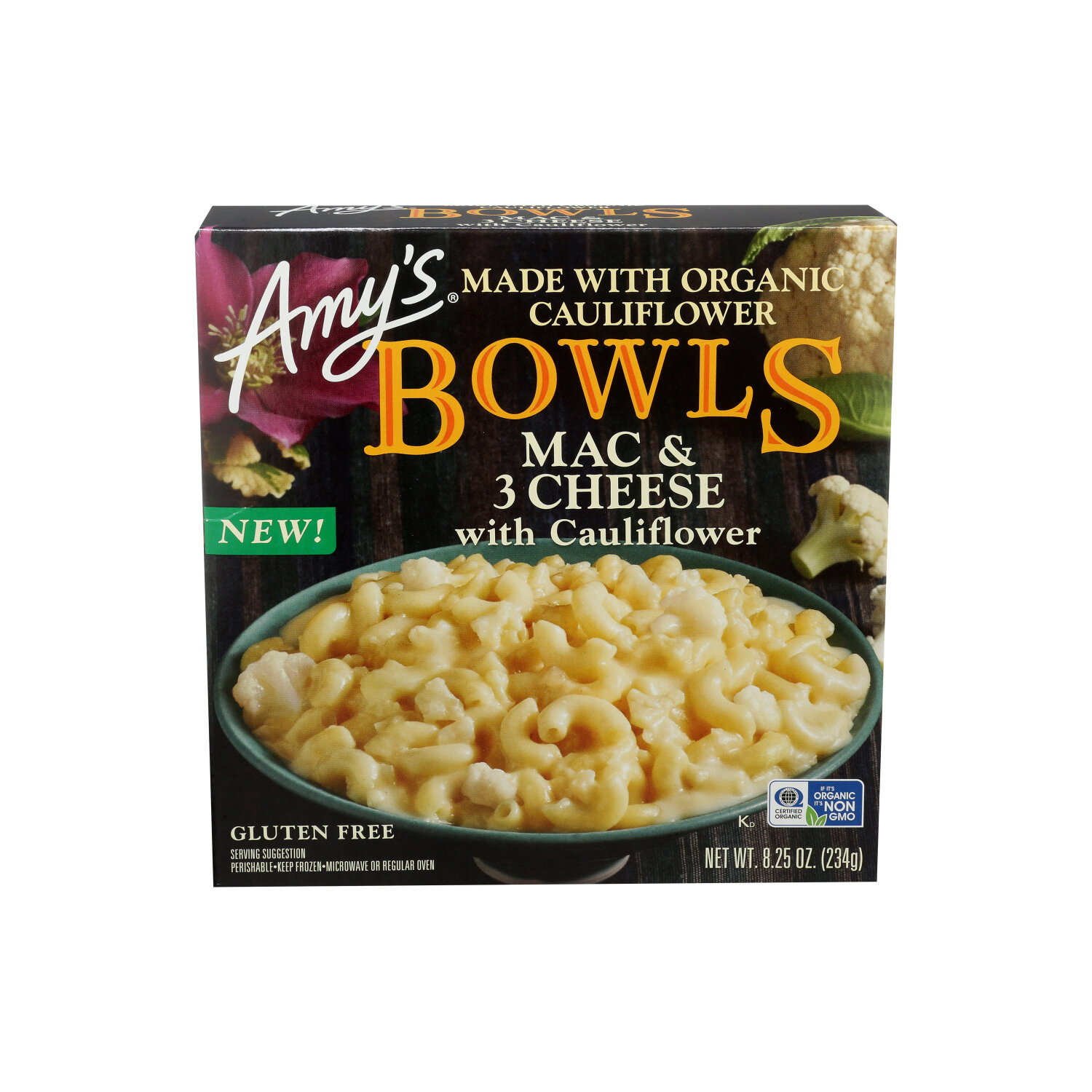 AMY's Mac & 3 Cheese With Cauliflower Bowl - 8.25 Ounce Image 1 of 4