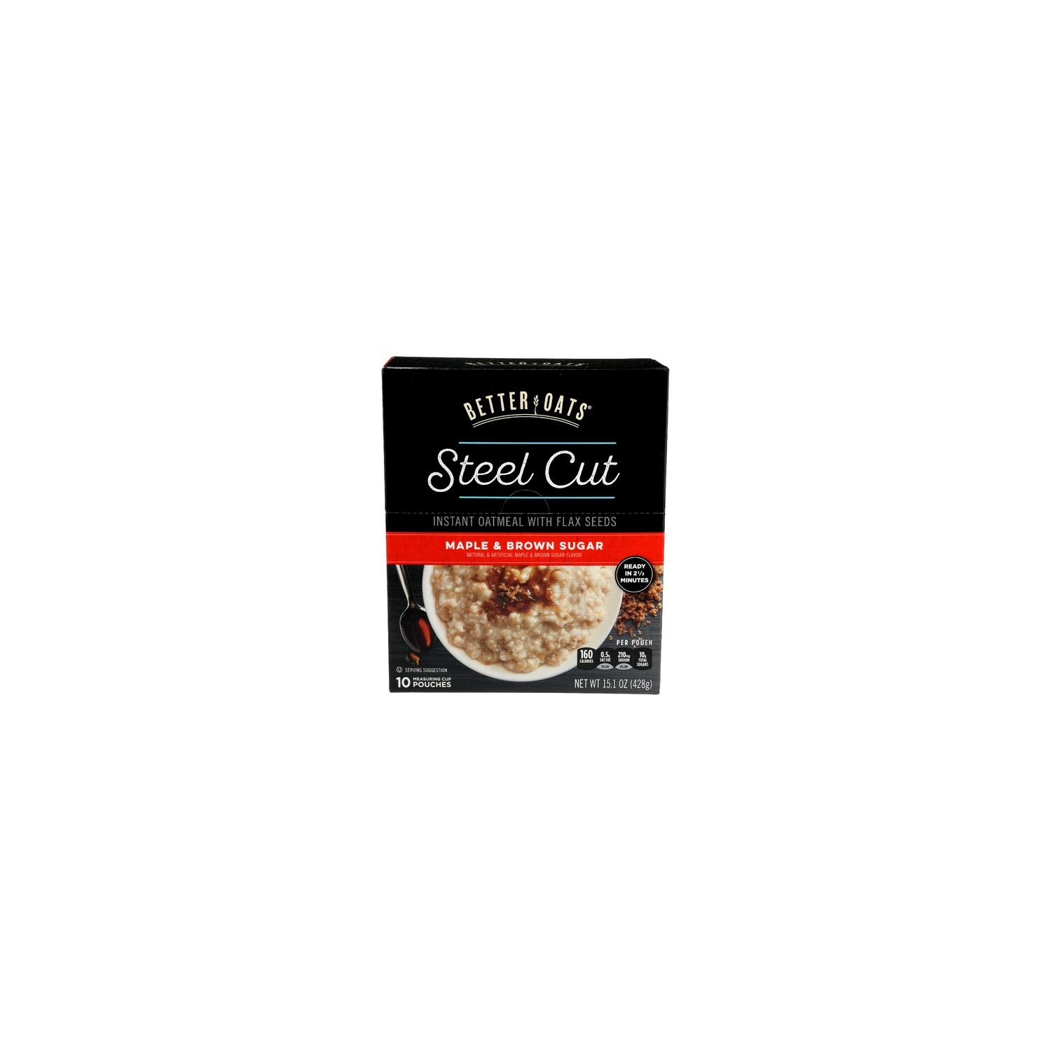 Better Oats Maple & Brown Sugar Instant Oatmeal Box Steel Cut - 1.51 Ounce - 10 Count Image 1 of 4