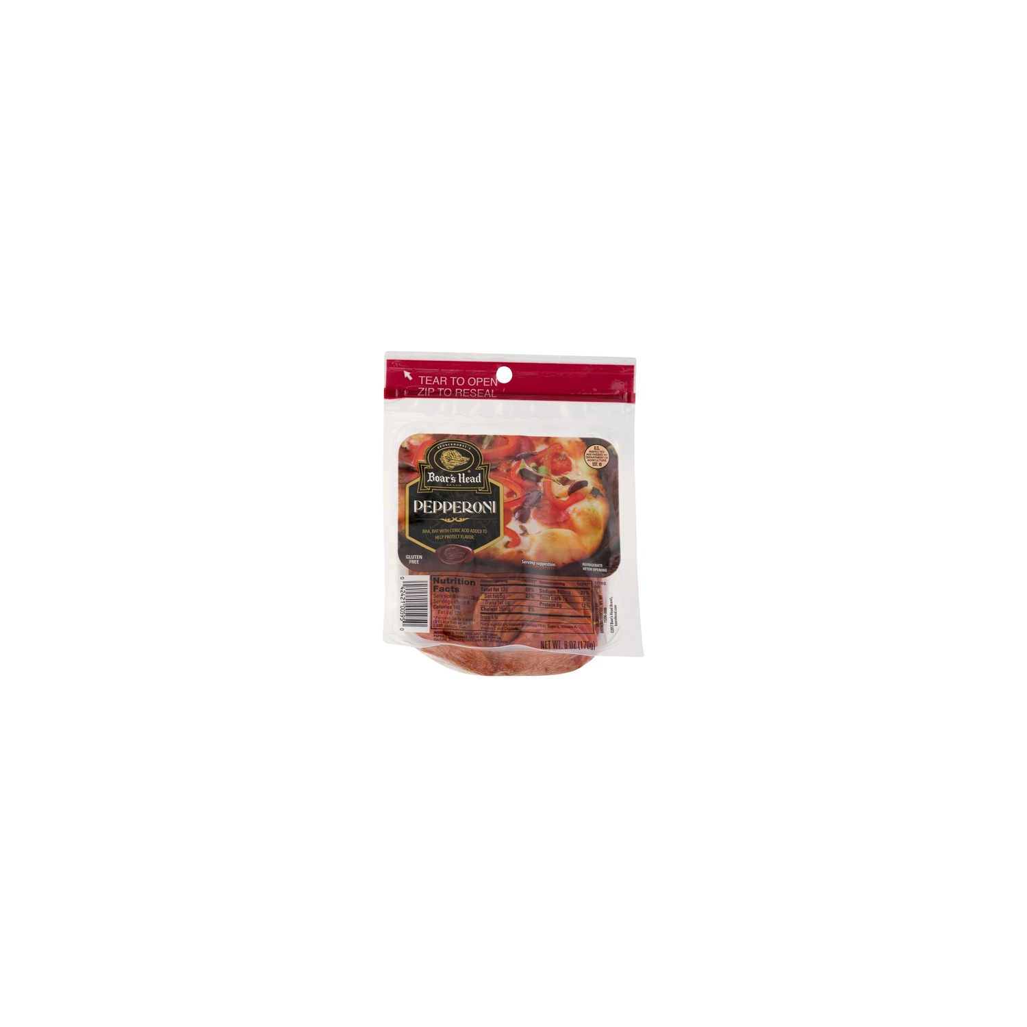 Boar's Head Pouch Pepperoni - 6 Ounce Image 1 of 4