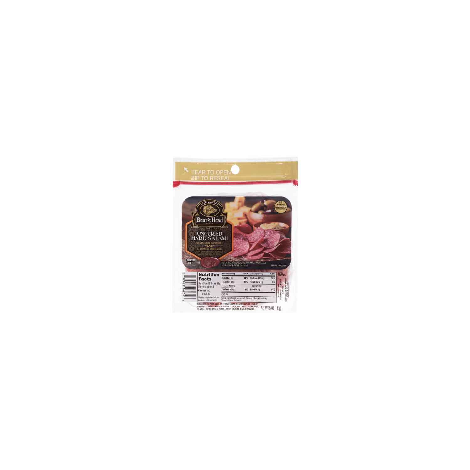 Boar's Head Uncured Pouch Hard Salami - 5 Ounce Image 1 of 4