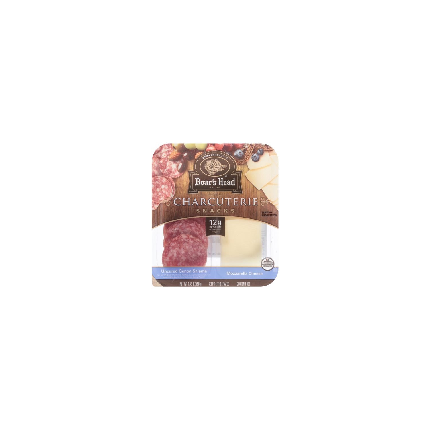 Boar's Head Uncured Genoa Salame & Mozzarella Cheese Charcuterie - 1.75 Ounce Image 1 of 4