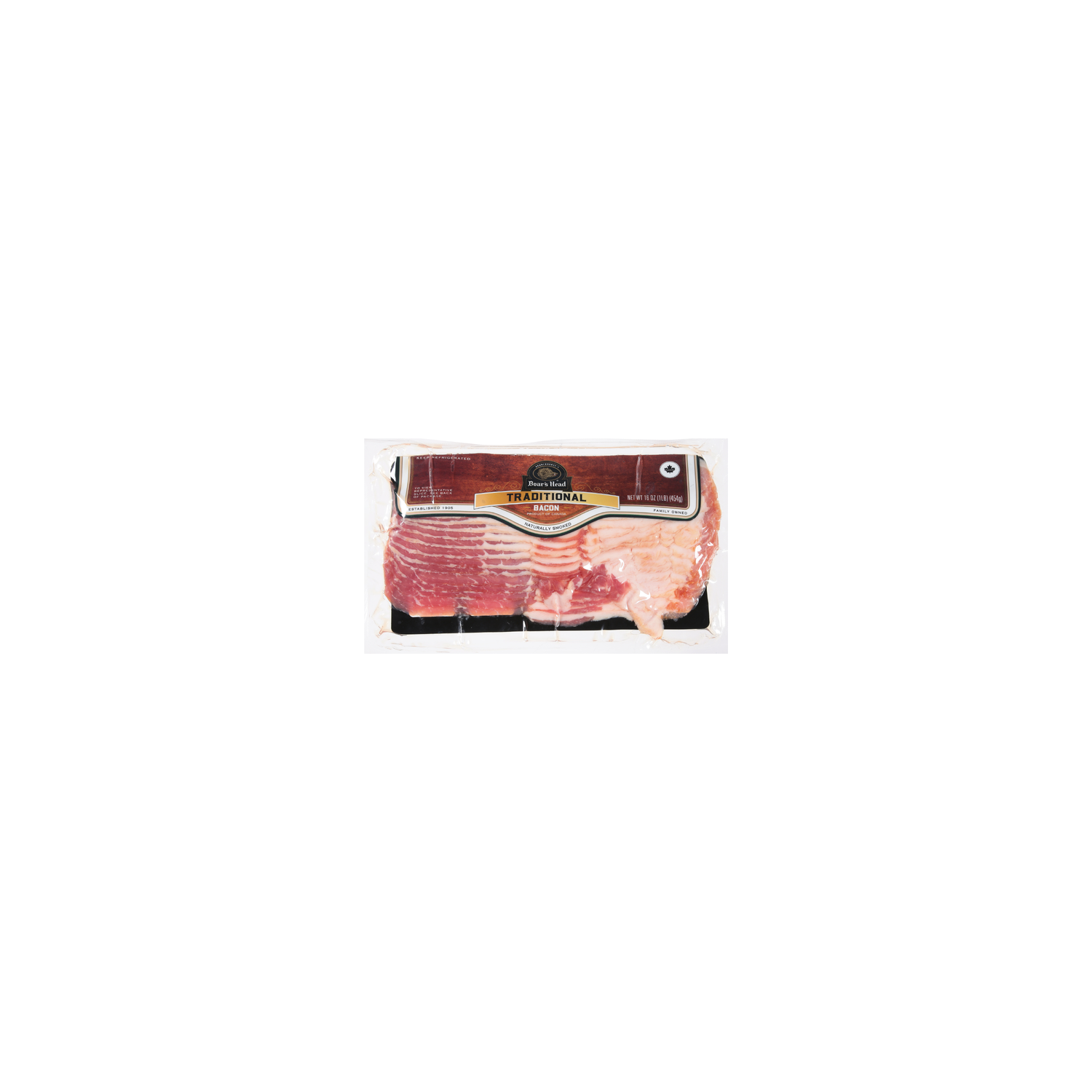 Boar's Head Naturally Smoked Traditional Bacon - 16 Ounce Image 1 of 4