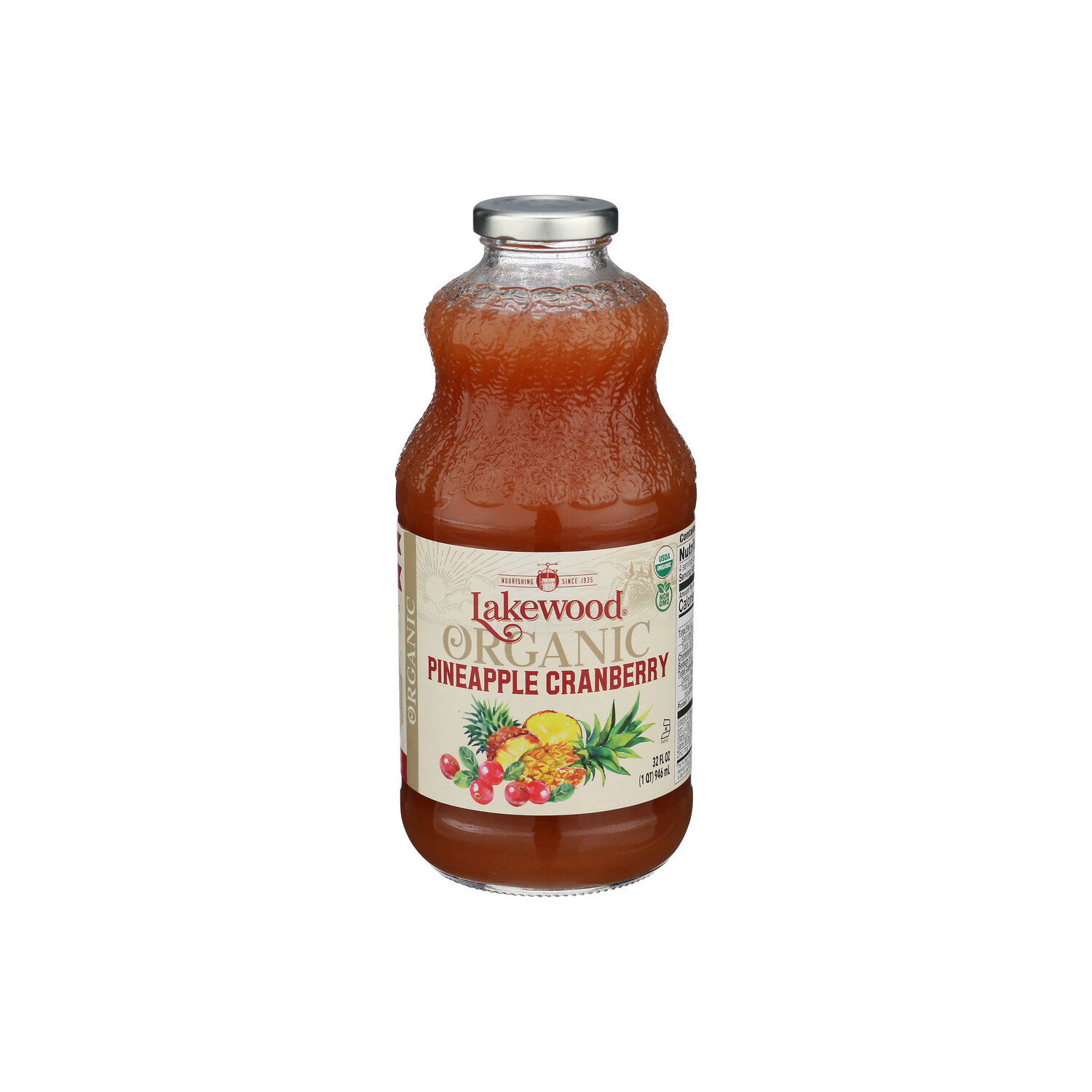Lakewood Spicy Pineapple Organic Cranberry - 32 Fluid Ounce