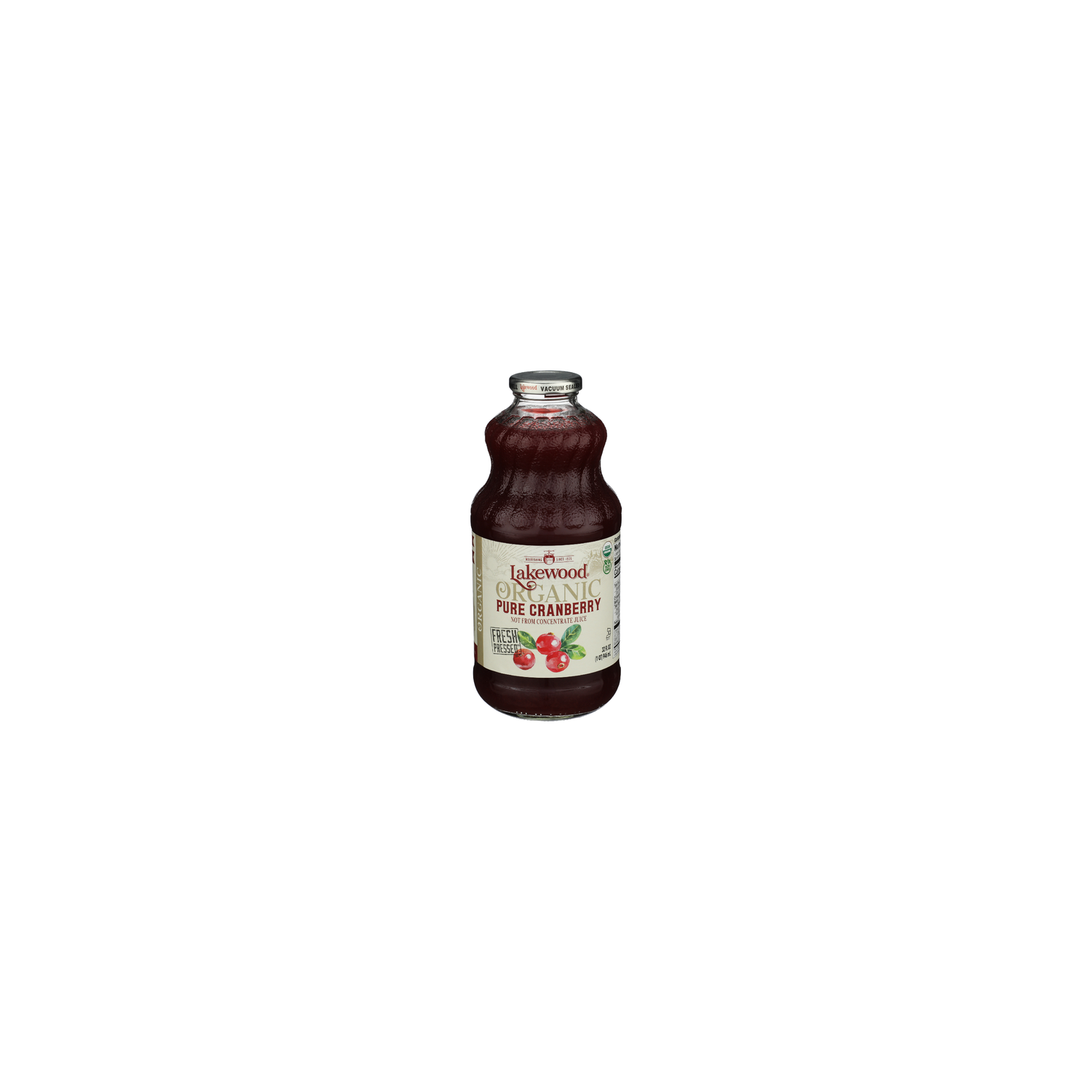 Lakewood Organic Pure Cranberry Juice - 32 Fluid Ounce - Brookshire's