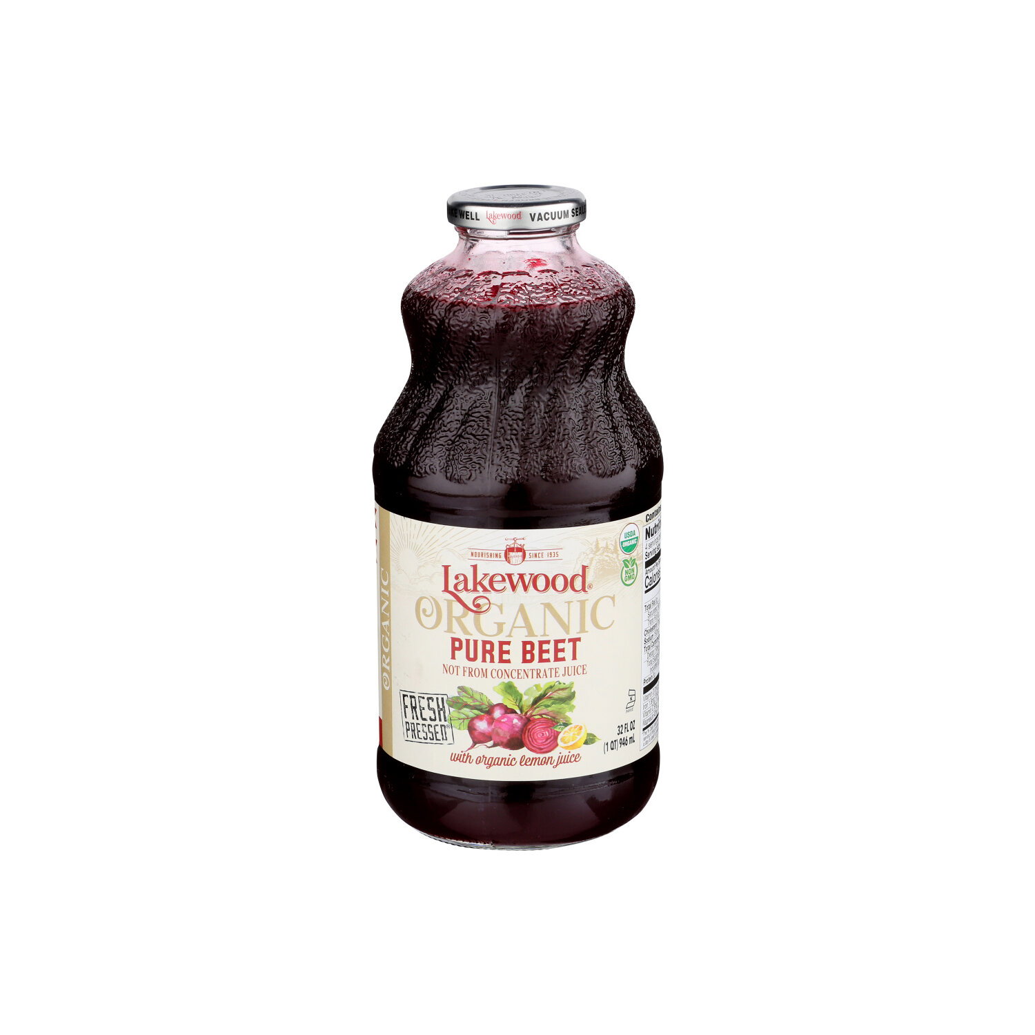 Lakewood Organic Pure Beet Juice - 32 Fluid Ounce Image 1 of 4