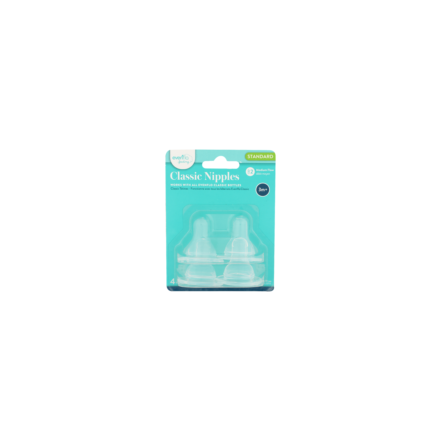Evenflo Feeding Standard Feeding Classic Nipples - 4 Count Image 1 of 2