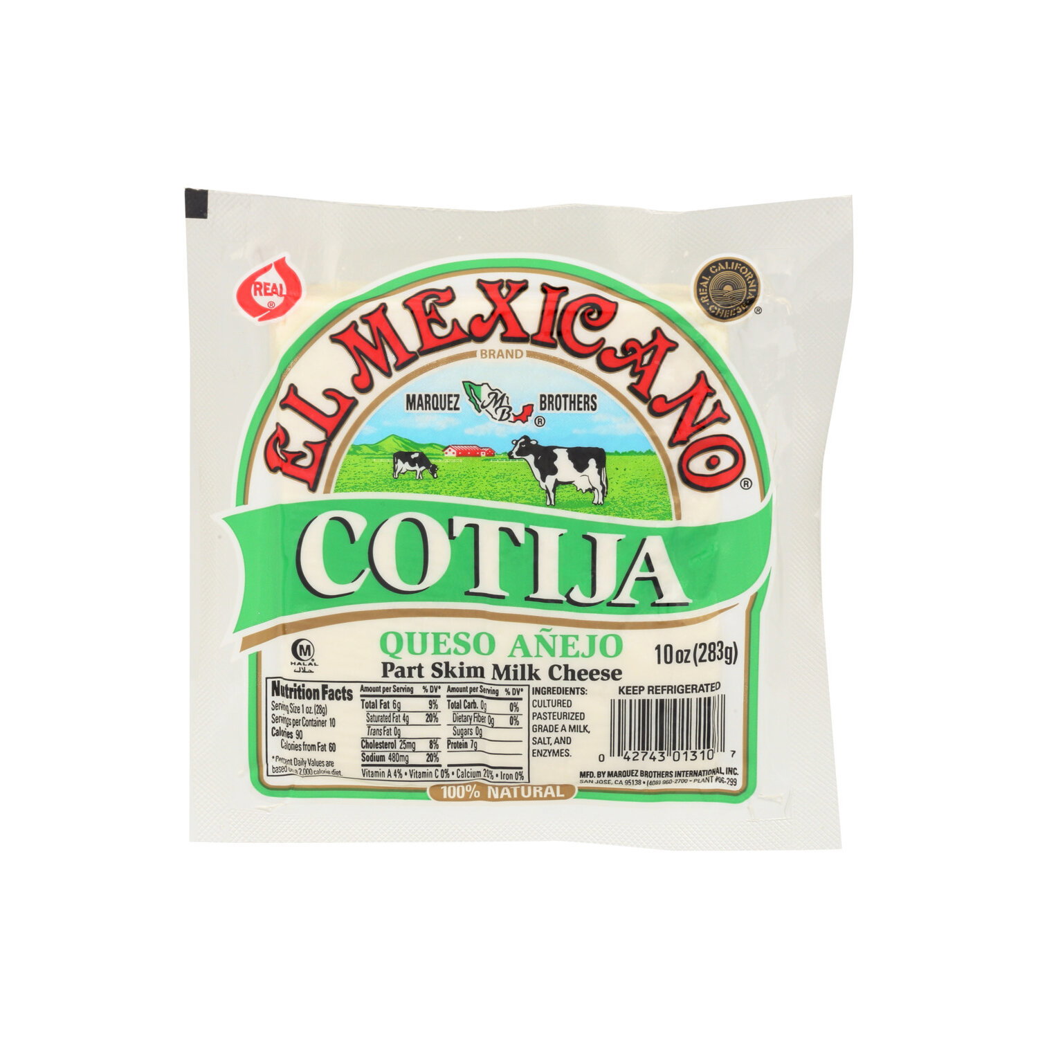 El Mexicano Cotija Queso Anejo - 10 Ounce Image 1 of 2