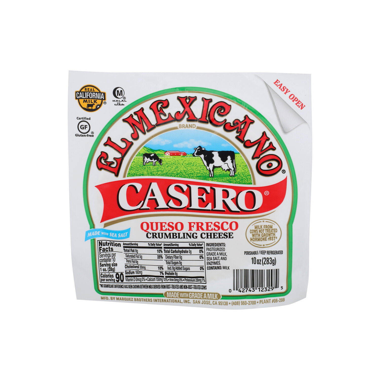 El Mexicano Queso Fresco Crumbling Cheese Casero - 10 Ounce Image 1 of 4
