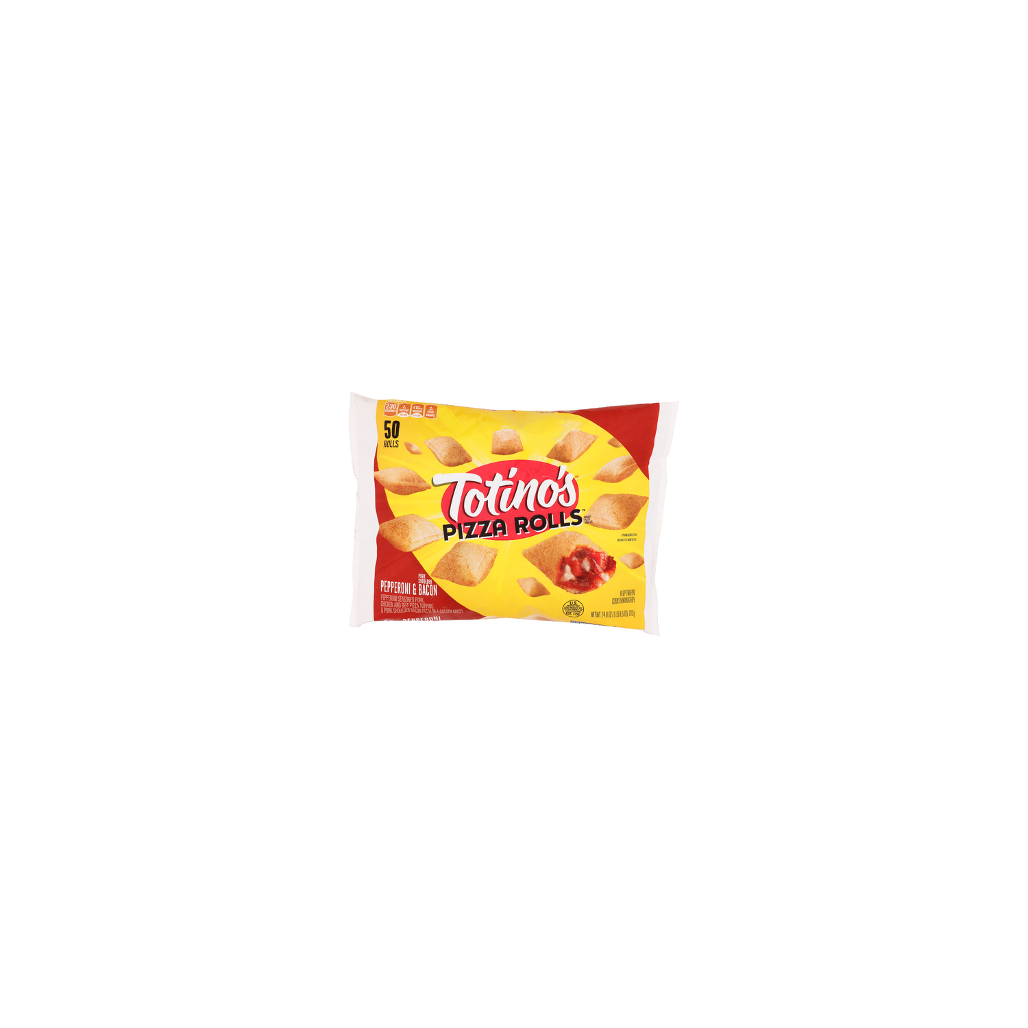 TOTINO's Pepperoni & Pork Shoulder Bacon Pizza Rolls - 0.496 Ounce - 50 Count Image 1 of 4